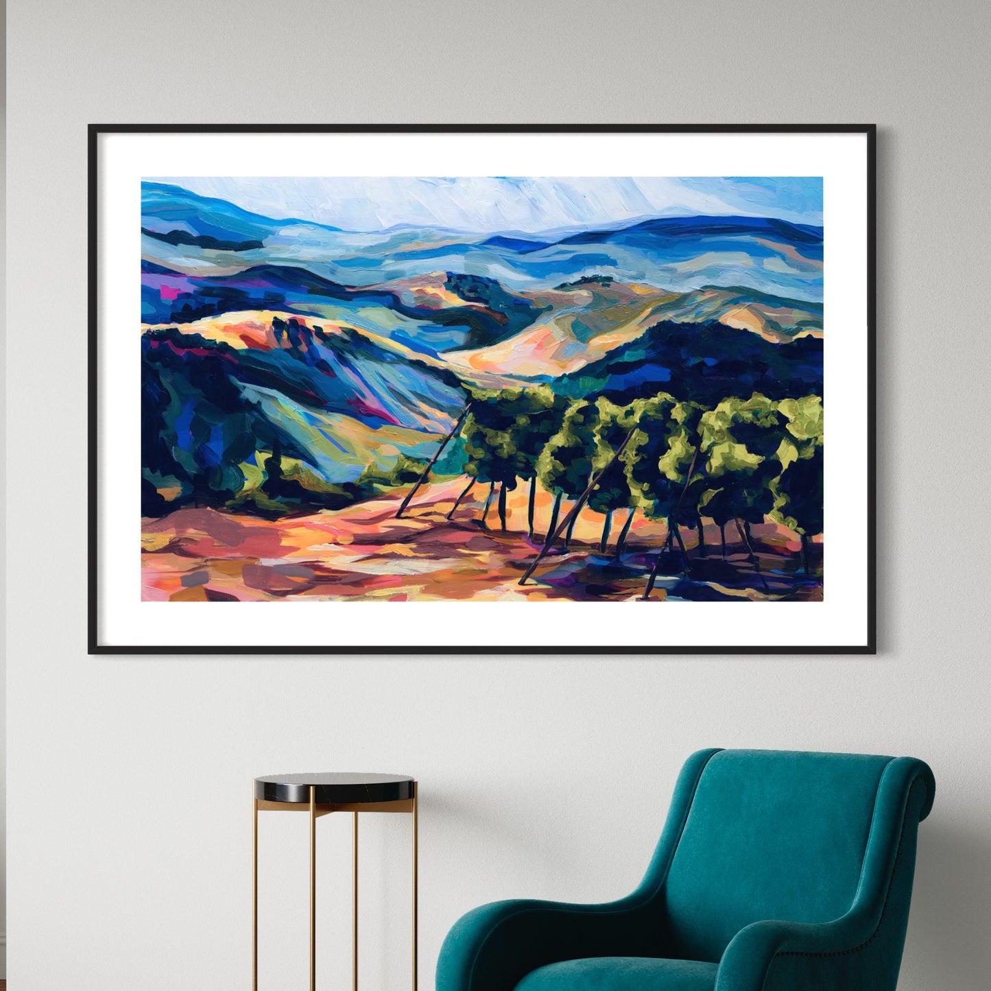 Gush Mountaintop Vineyard by Leah Luria Print on Fine Art Paper or Canvas Giclée