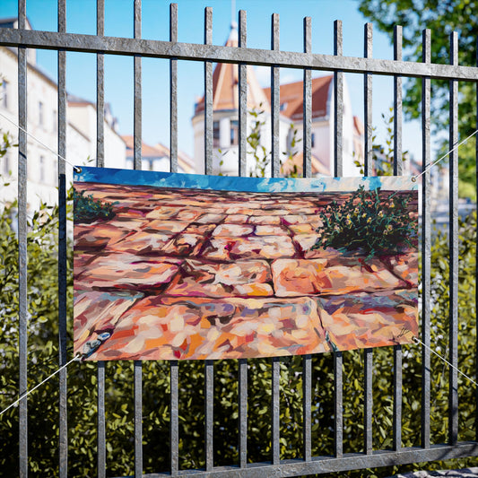Kotel from Below III by Leah Luria Sukkah Tapestry (waterproof)