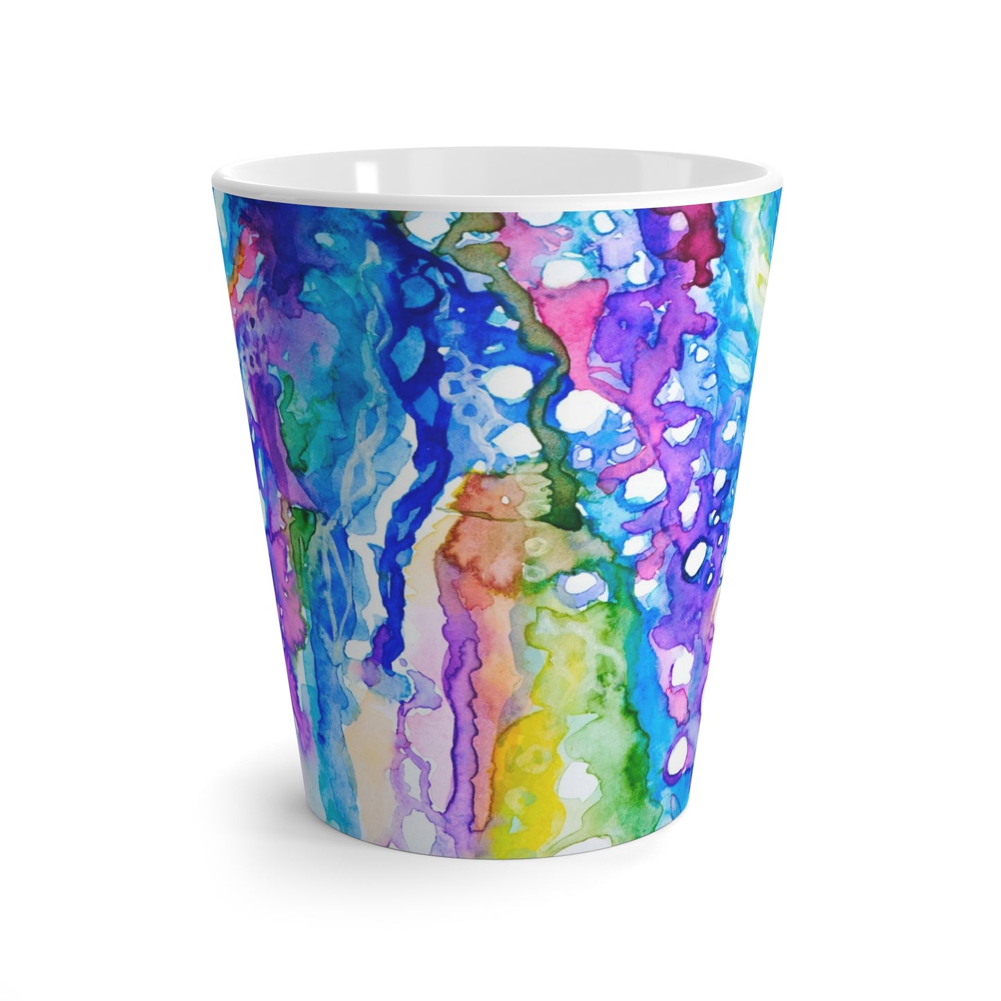 Flow with the Universe Latte Mug with art by Avigail Sapir