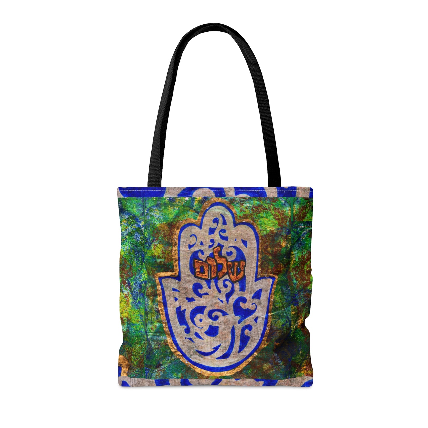 "Hamsa of Peace in Turquoise" by Esther Cohen Tote Bag