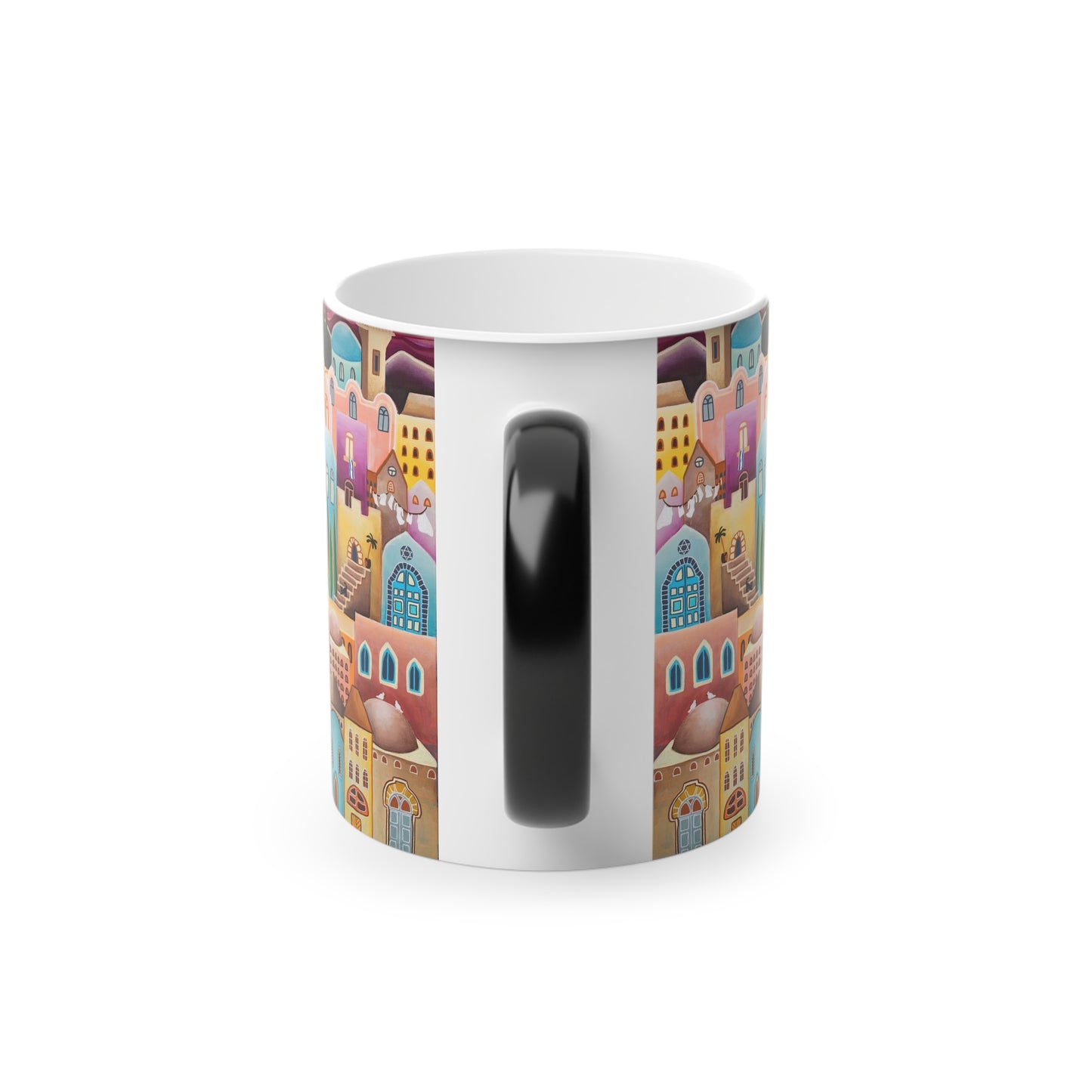 “Jerusalem Cityscape” Magic Mug by Yael Flatauer