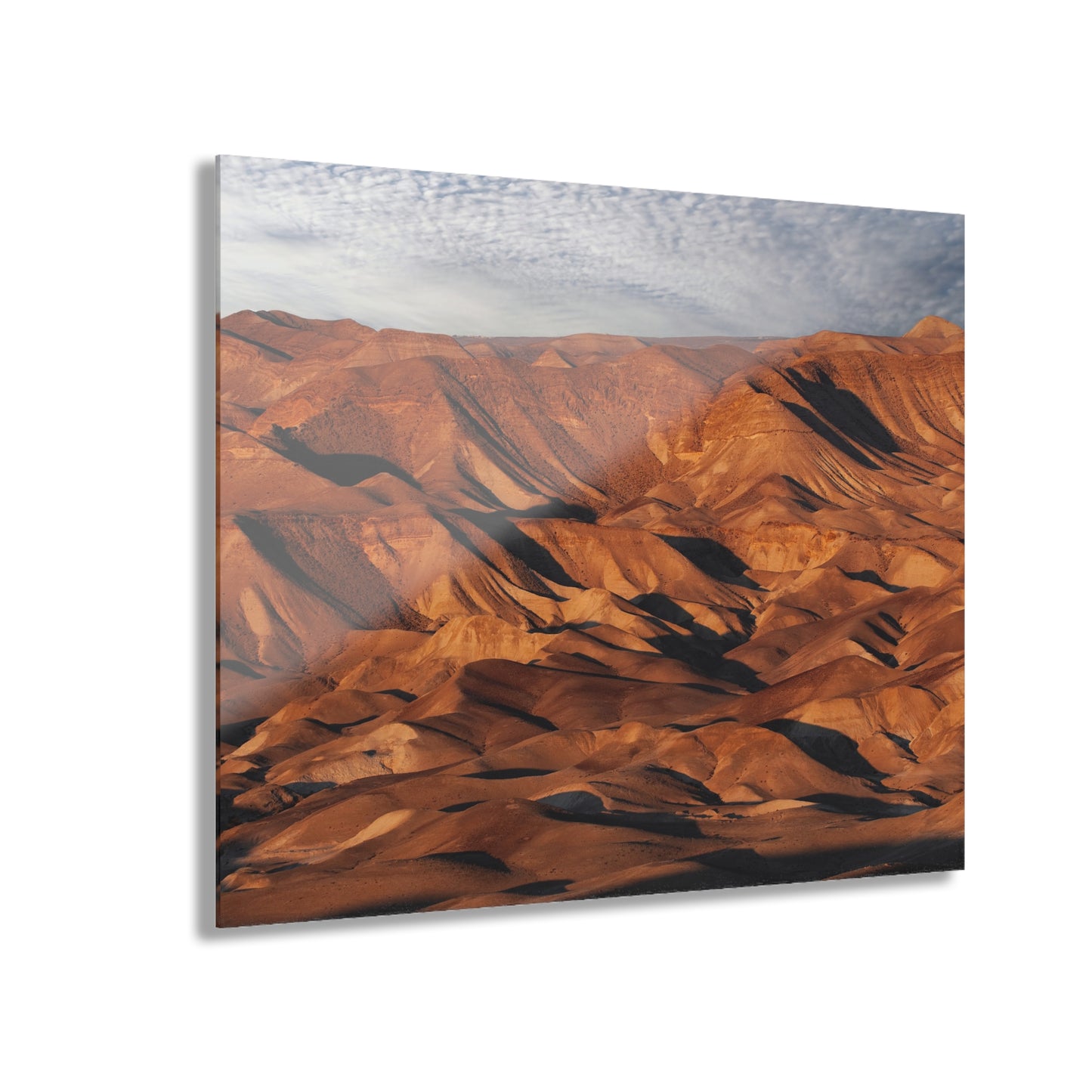 Judean Desert Sunrise by Yehoshua Halevi Photograph - Glossy Acrylic Print (French Cleat Hanging)