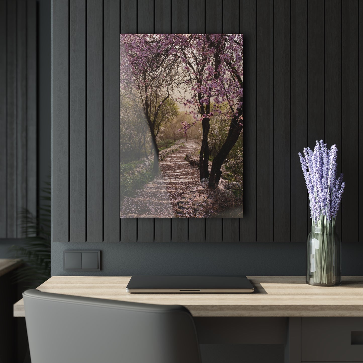 Enchanted Almond Forest by Yehoshua Halevi Photograph - Acrylic Print (French Cleat Hanging)