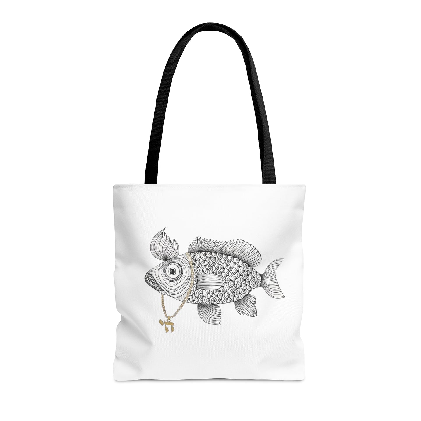 Chai Fish Tote Bag by Yael Flatauer