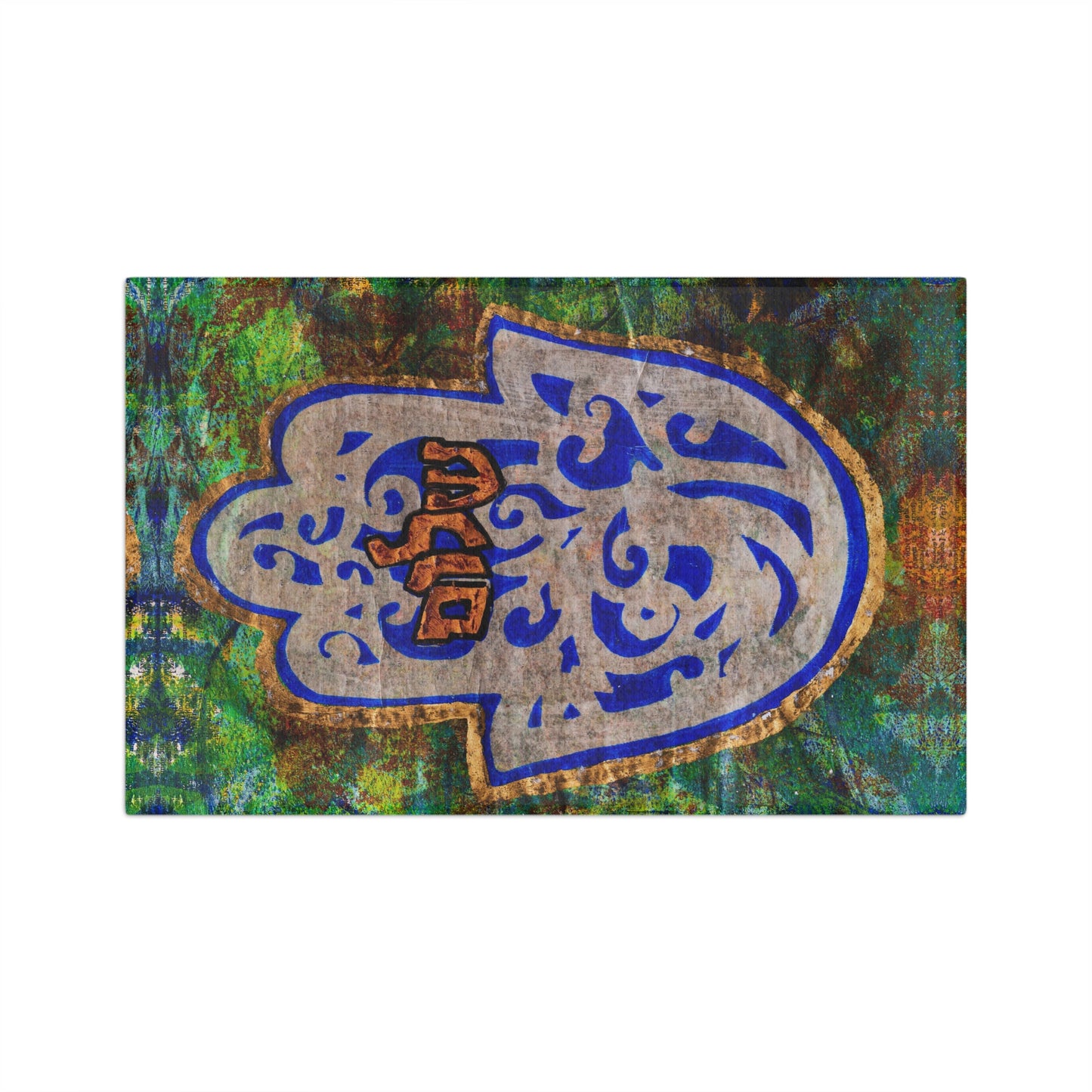 "Hamsa of Peace" Shabbat Netilat Yadayim Soft Hand Towel by Esther Cohen
