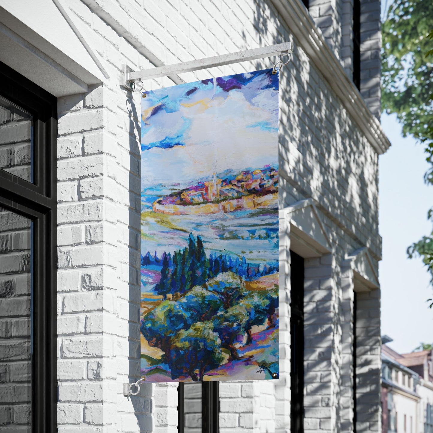 Dreaming of Beis Hamikdash III by Leah Luria Sukkah Tapestry (waterproof)