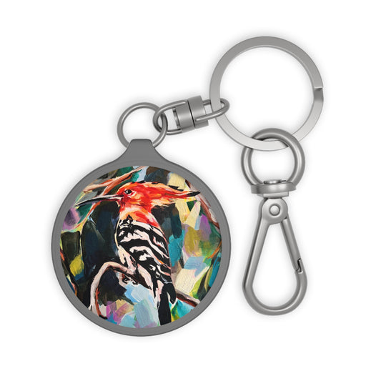 Hoopoe Birdie (Israel's National Bird) by Leah Luria Painted Keyring