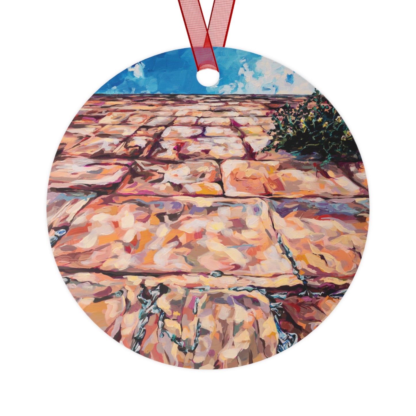 Kotel from Below by Leah Luria Painted Hanging Car Accessory (Metal)