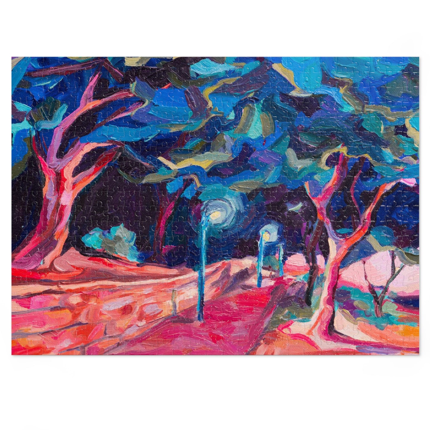 “Summer Evening Stroll in Israel” by Leah Luria Jigsaw Puzzle (30, 110, 252, 500,1000-Piece)