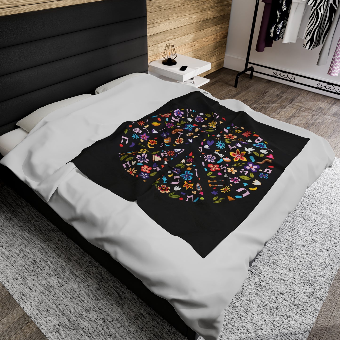 "Piece of Peace" by Yael Flatauer Velveteen Plush Blanket