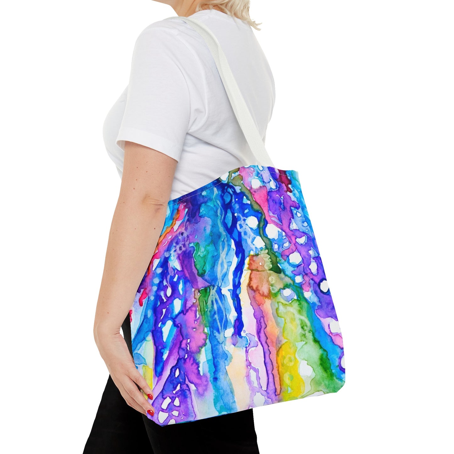 "Flow with the Universe” Tote with art by Avigail Sapir