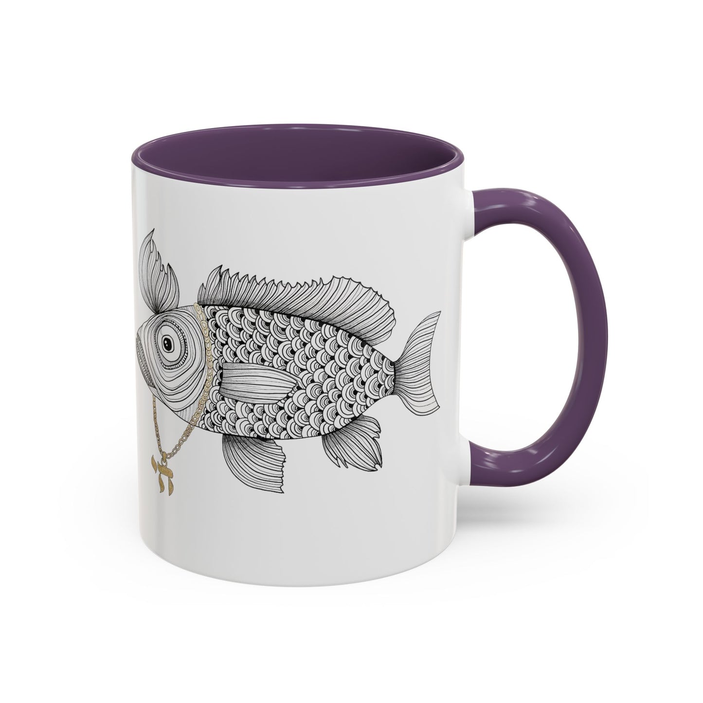 Chai Fish by Yael Flataeur Mug - Multi-Color Options