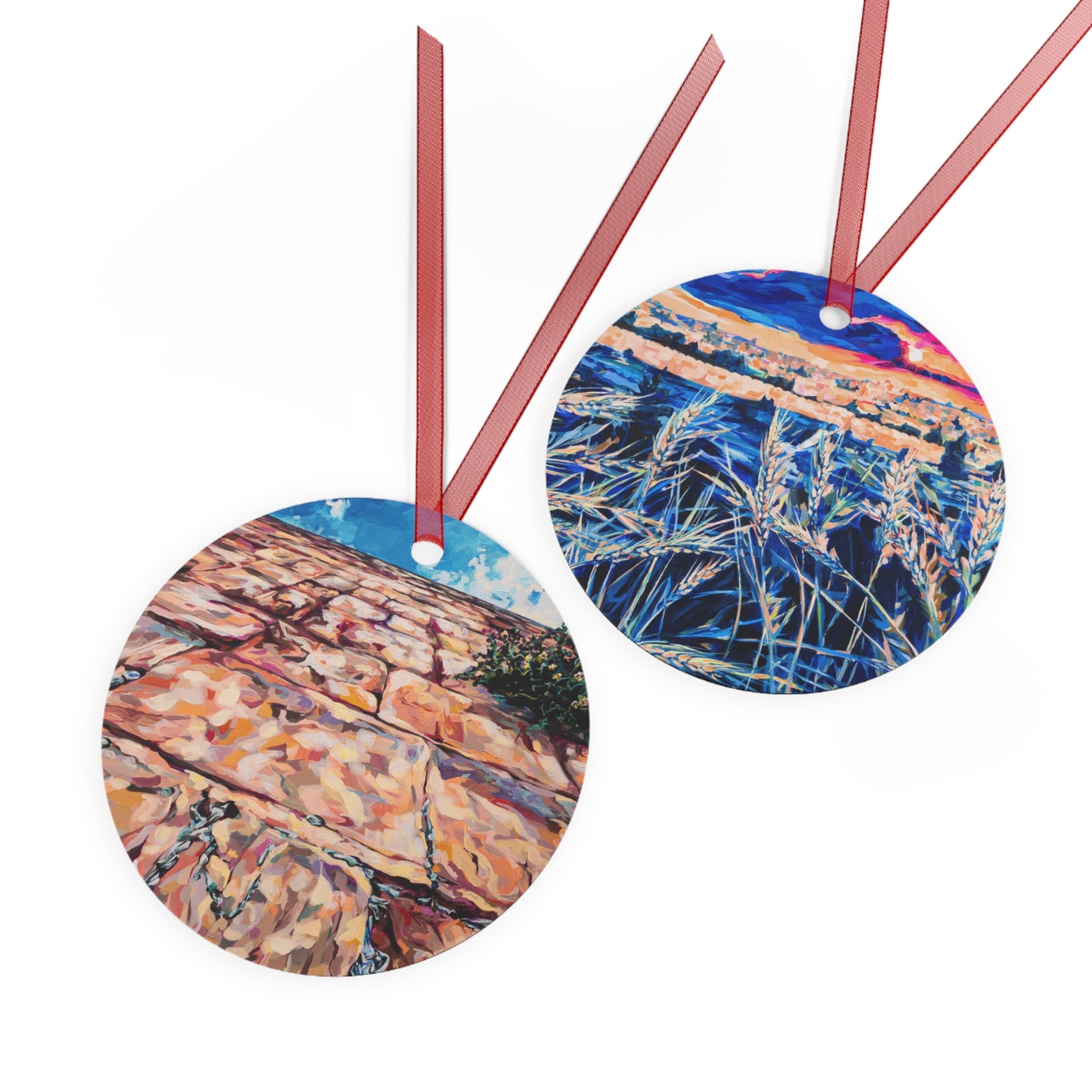 Kotel from Below by Leah Luria Painted Hanging Car Accessory (Metal)