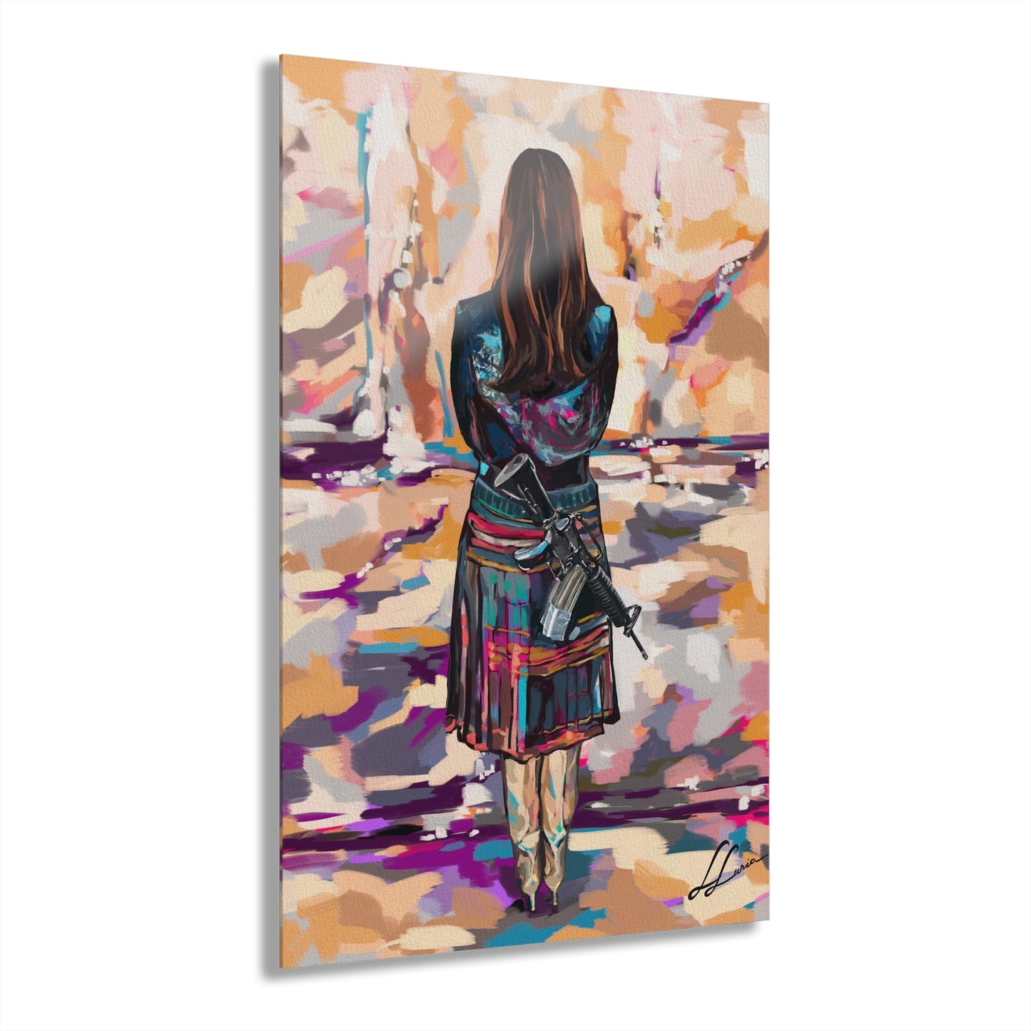 Aishet Chayelet by Leah Luria Glossy Modern Acrylic Print