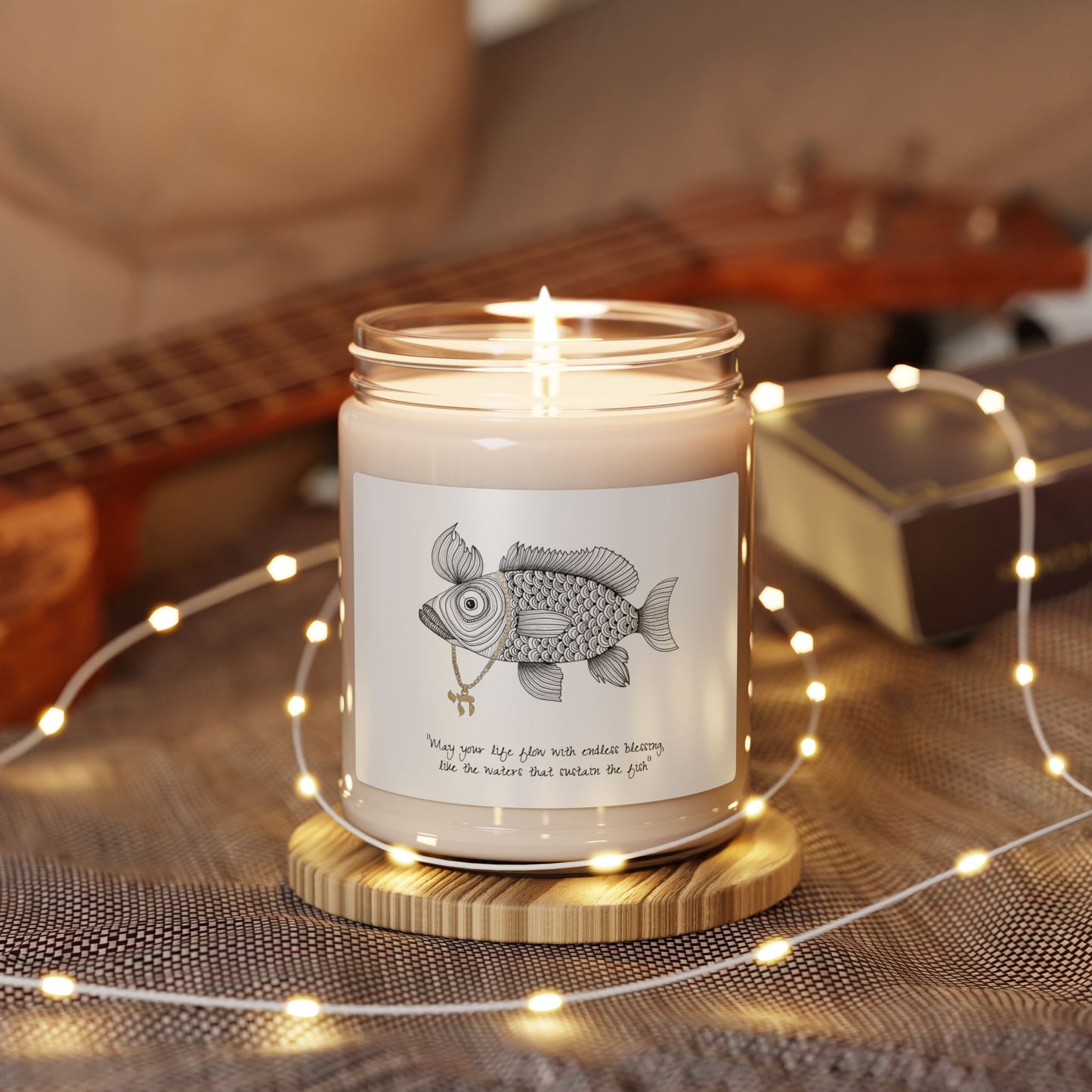 Soy Candle - Chai Fish Art, 9oz