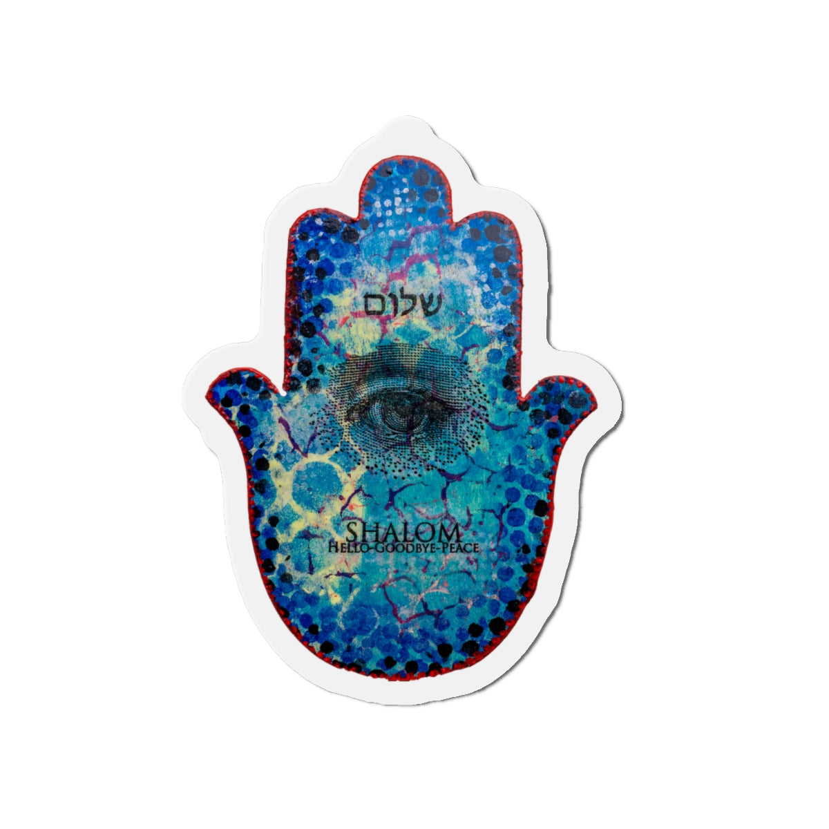 "Hamsa in Blues" by Esther Cohen Magnet