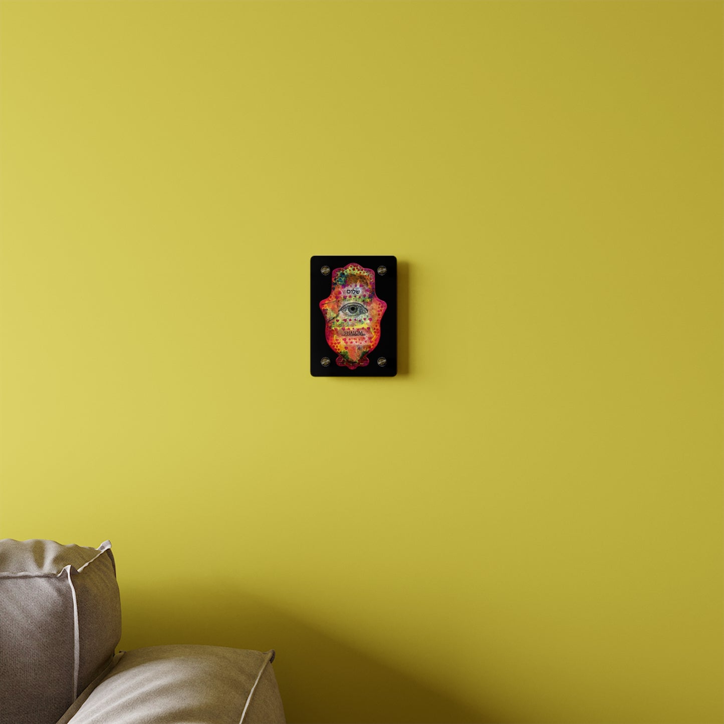 "Hamsa in Red" by Esther Cohen Glossy Modern Acrylic Print