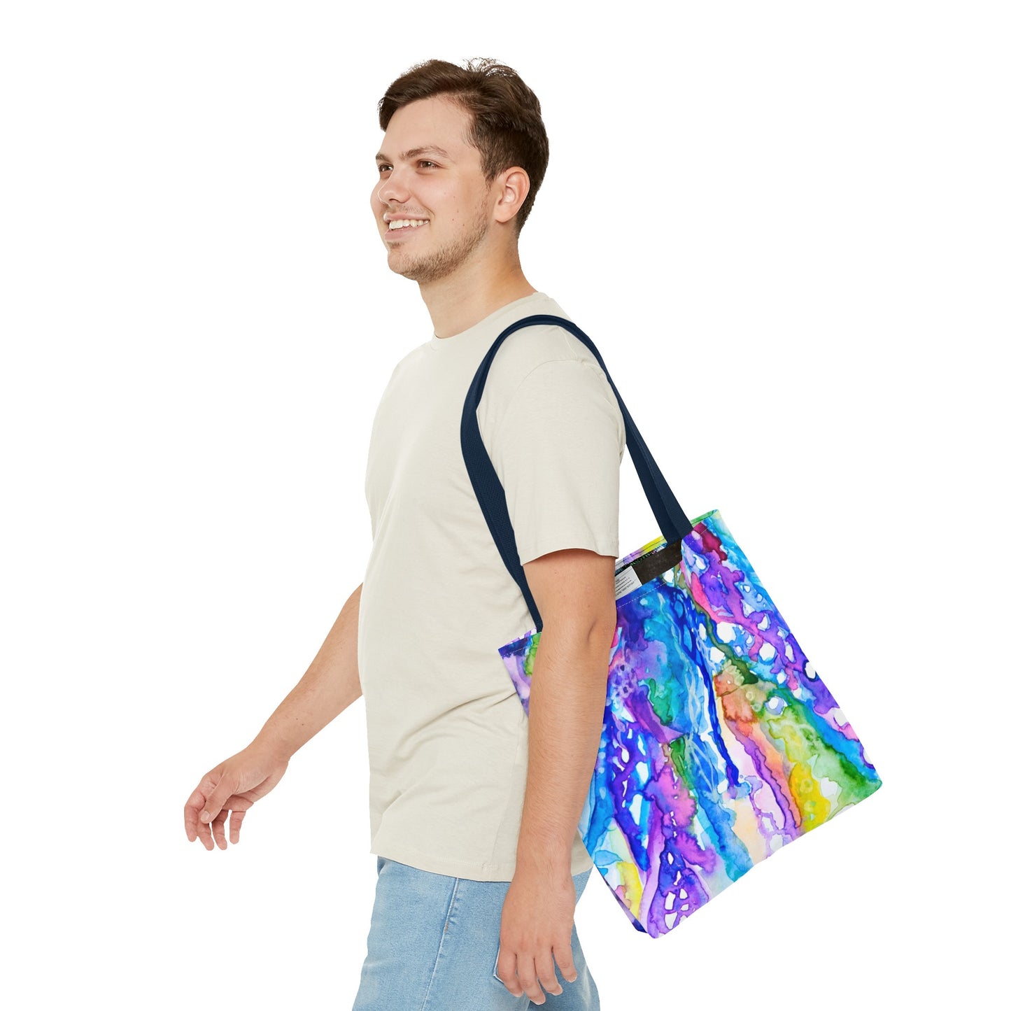 "Flow with the Universe” Tote with art by Avigail Sapir