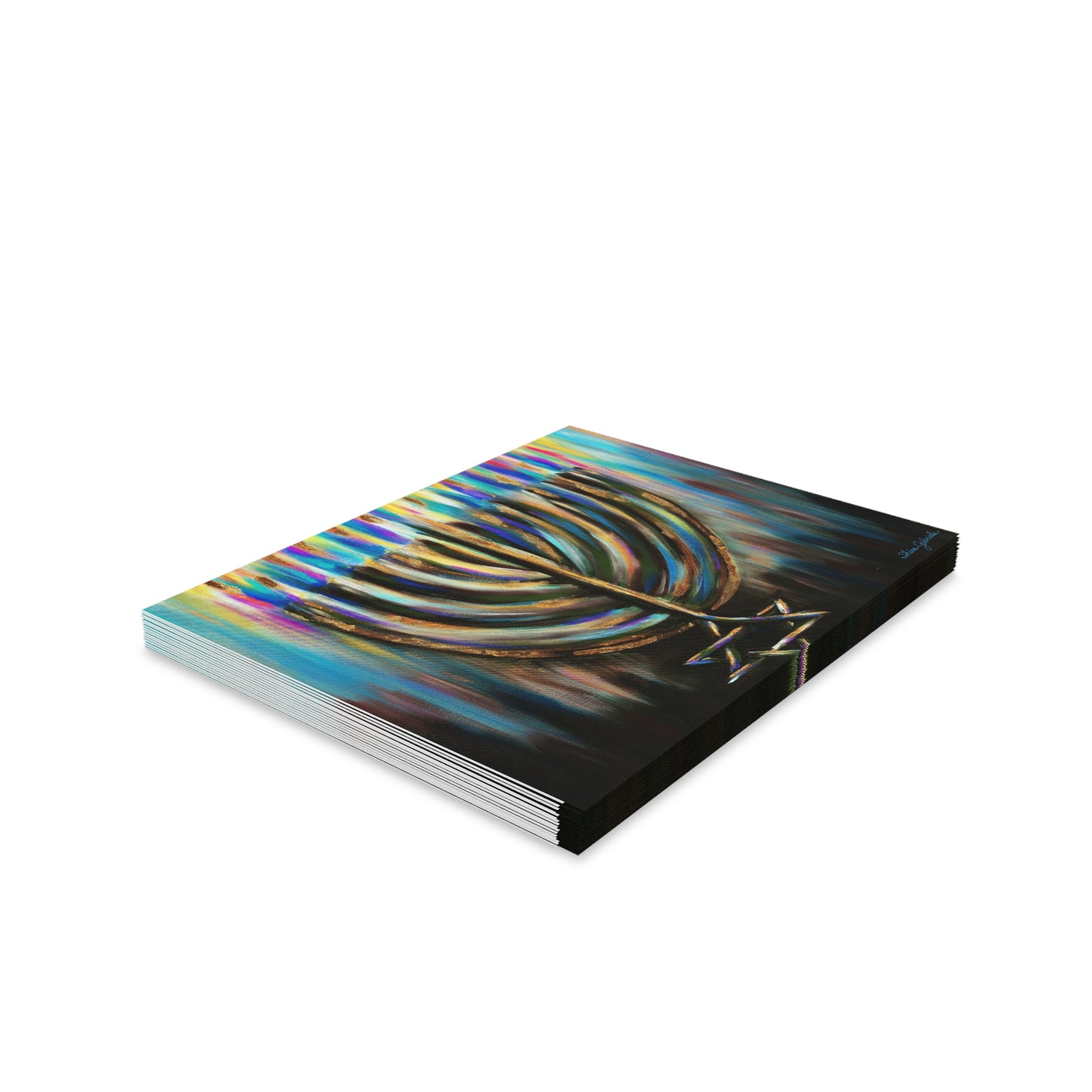 Chanukah Greeting Cards by Shira Gabriela - Light in the Darkness Menorah Cards (8, 16, and 24 pcs)