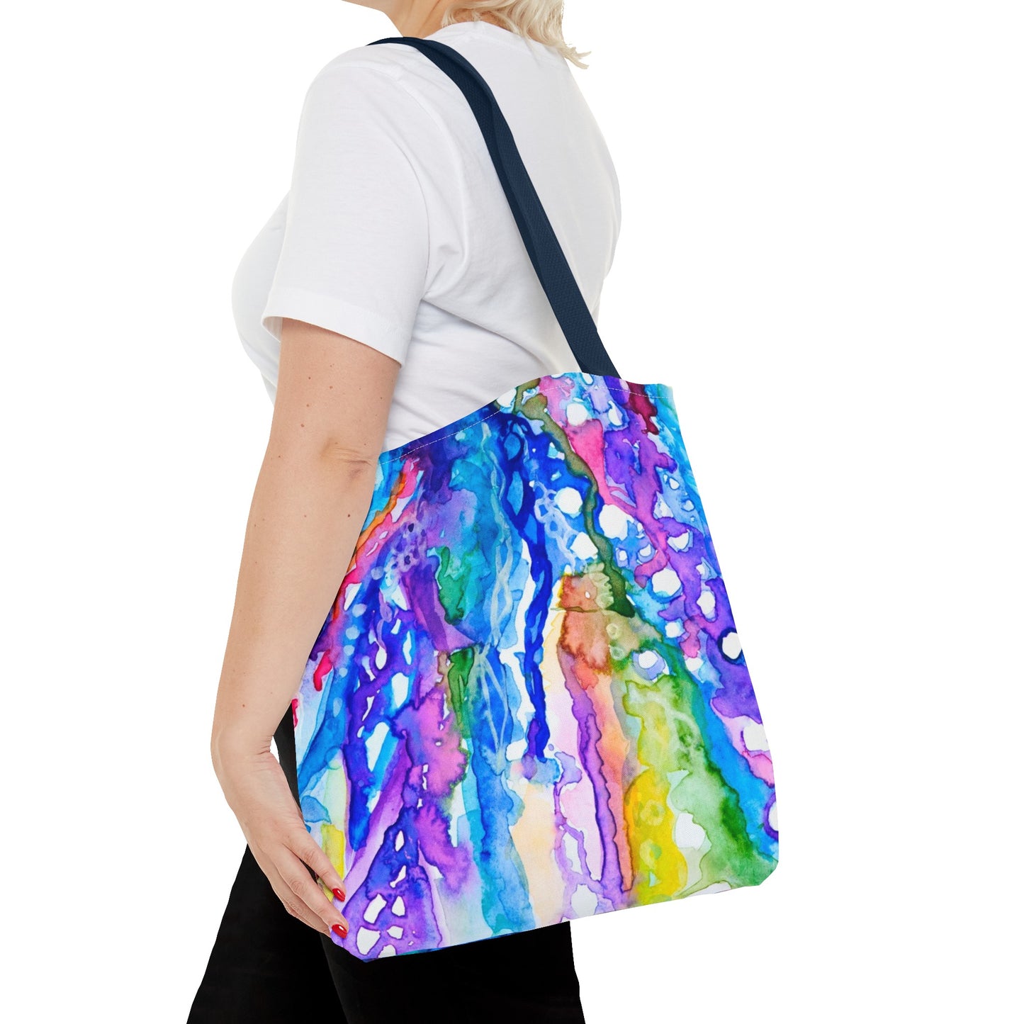 "Flow with the Universe” Tote with art by Avigail Sapir