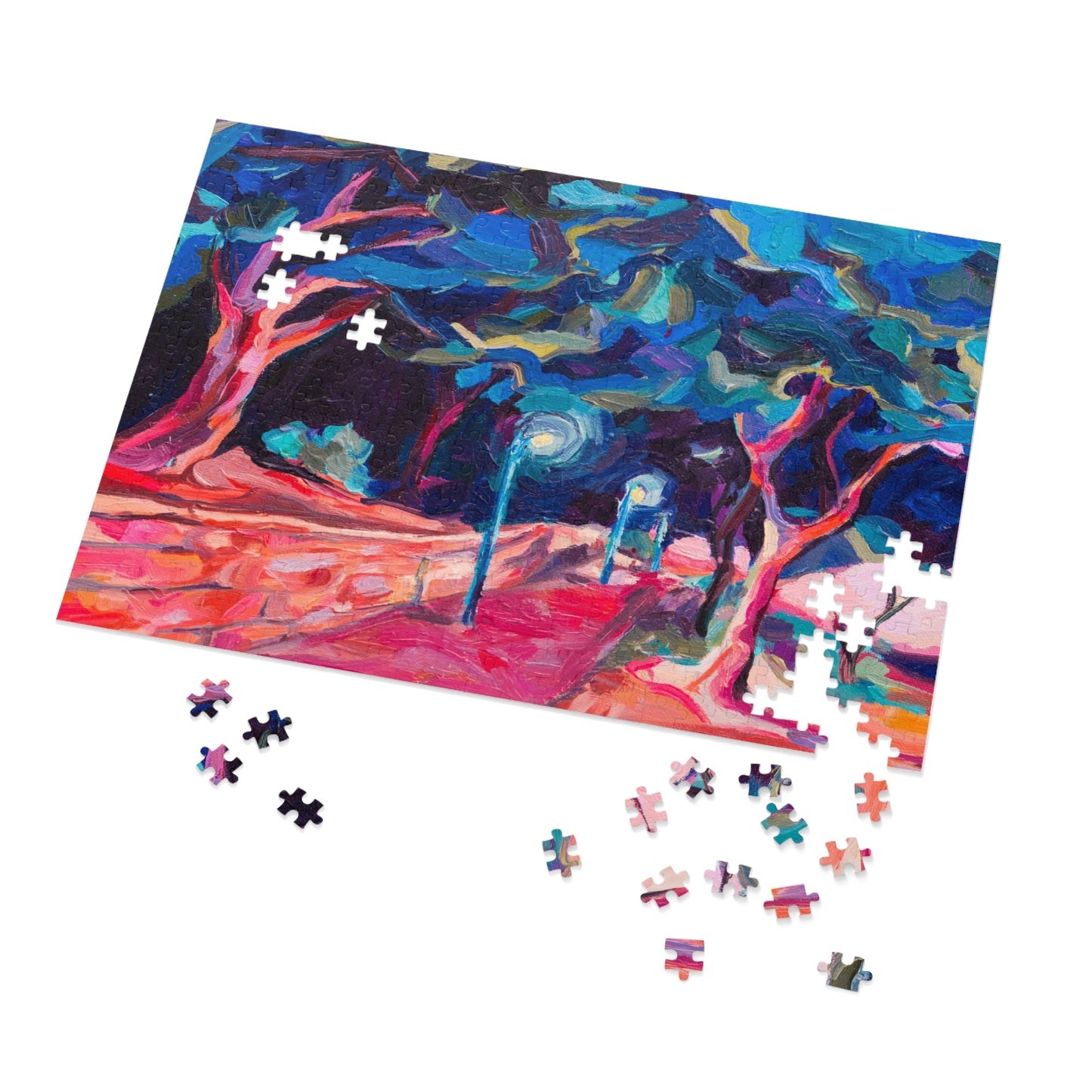 “Summer Evening Stroll in Israel” by Leah Luria Jigsaw Puzzle (30, 110, 252, 500,1000-Piece)