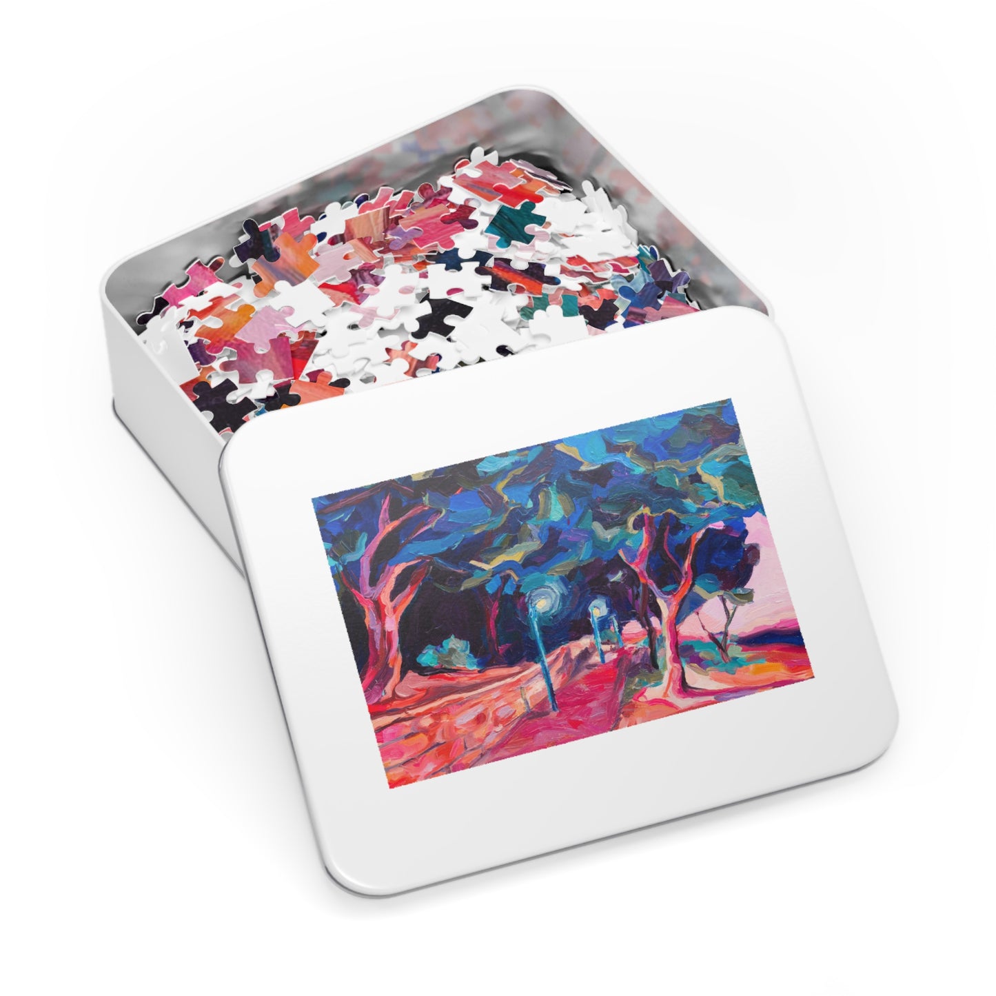 “Summer Evening Stroll in Israel” by Leah Luria Jigsaw Puzzle (30, 110, 252, 500,1000-Piece)
