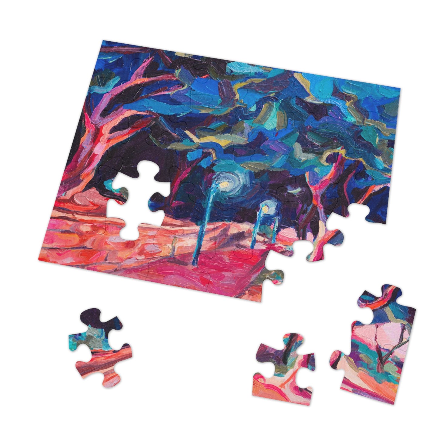 “Summer Evening Stroll in Israel” by Leah Luria Jigsaw Puzzle (30, 110, 252, 500,1000-Piece)