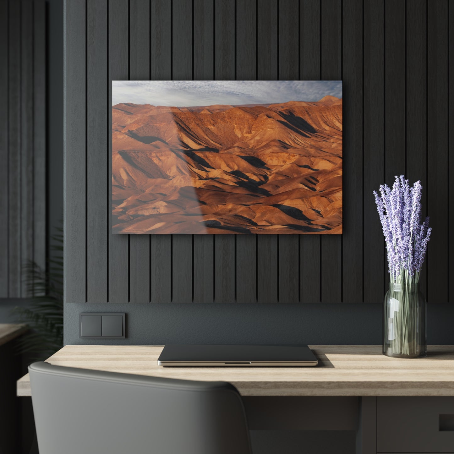 Judean Desert Sunrise by Yehoshua Halevi Photograph - Glossy Acrylic Print (French Cleat Hanging)