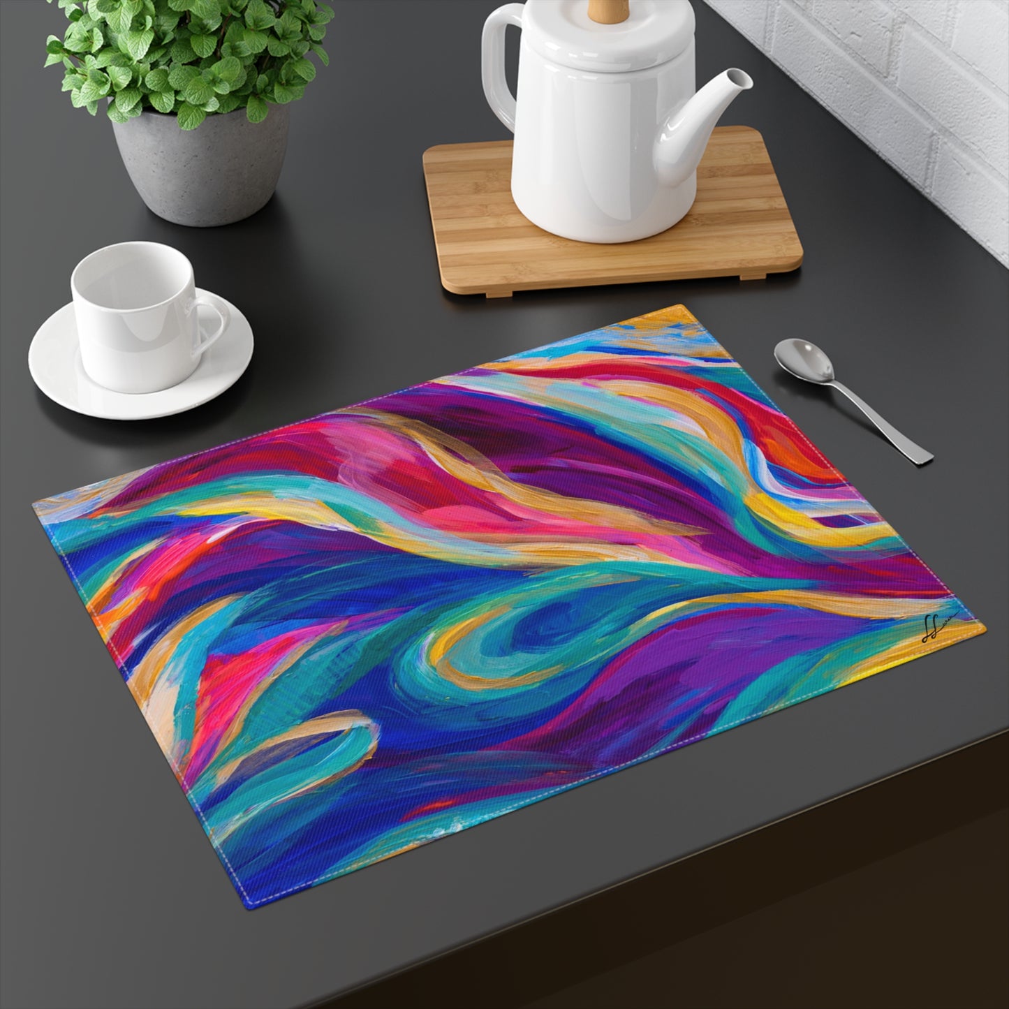 Colors of Revelation Shabbat Challah Cover by Leah Luria