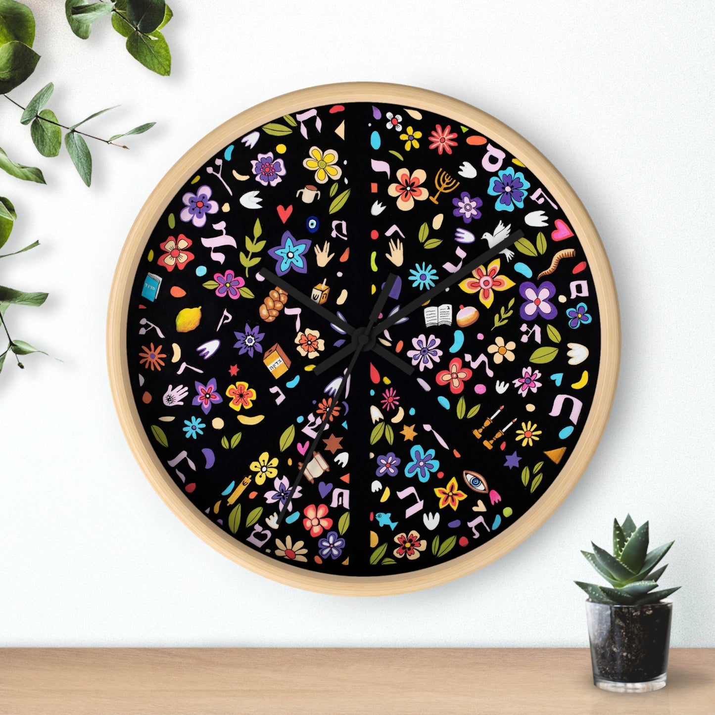 "Piece of Peace" by Yael Flatauer Wall Clock