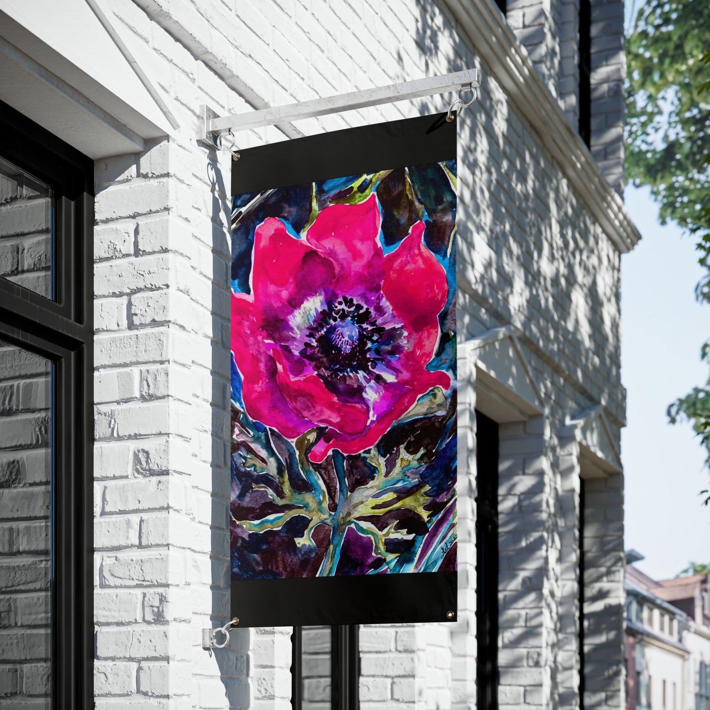 Watercolor Kalania Sukkah Tapestry (waterproof)