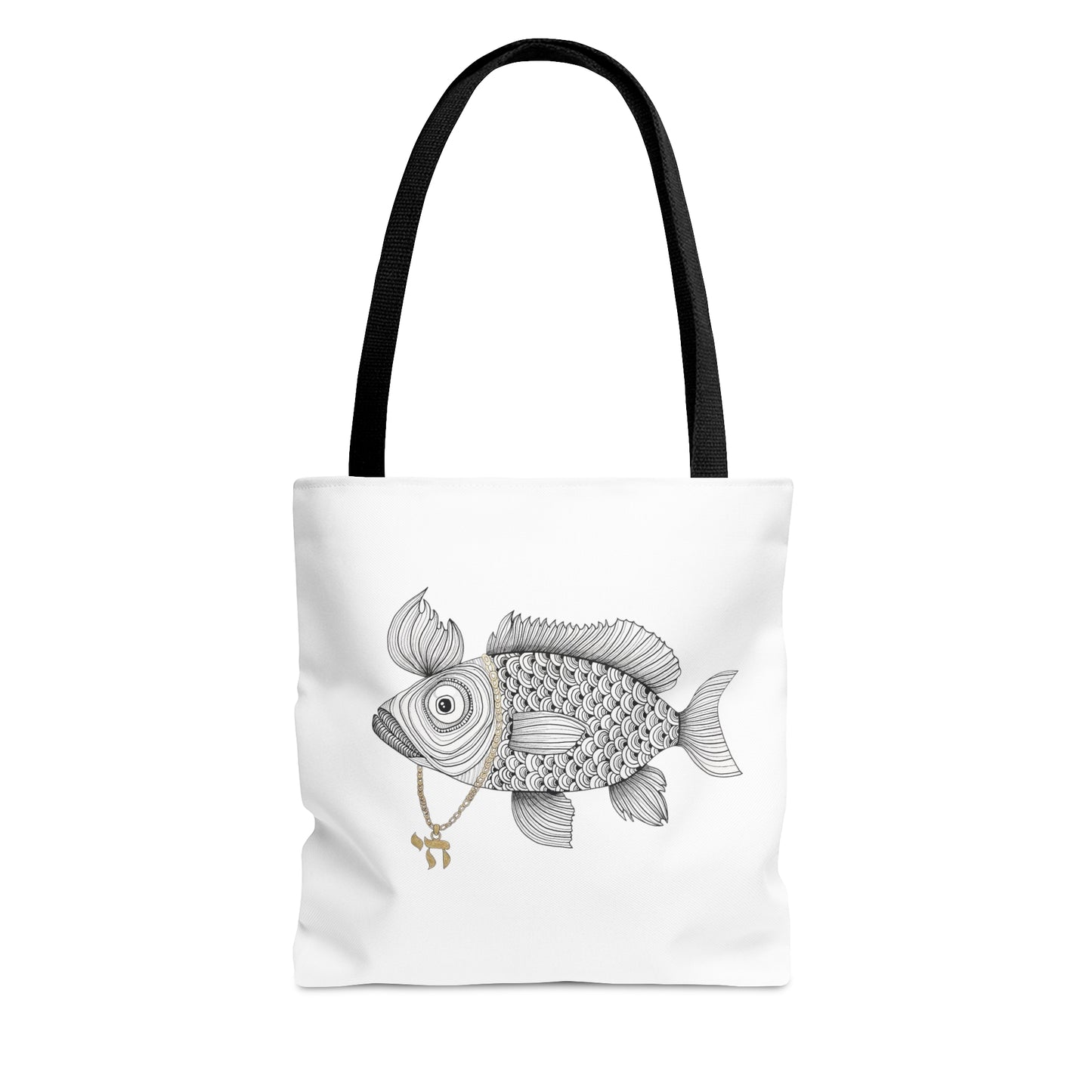 Chai Fish Tote Bag by Yael Flatauer