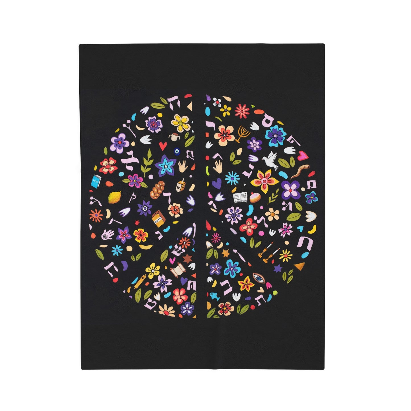"Piece of Peace" by Yael Flatauer Velveteen Plush Blanket