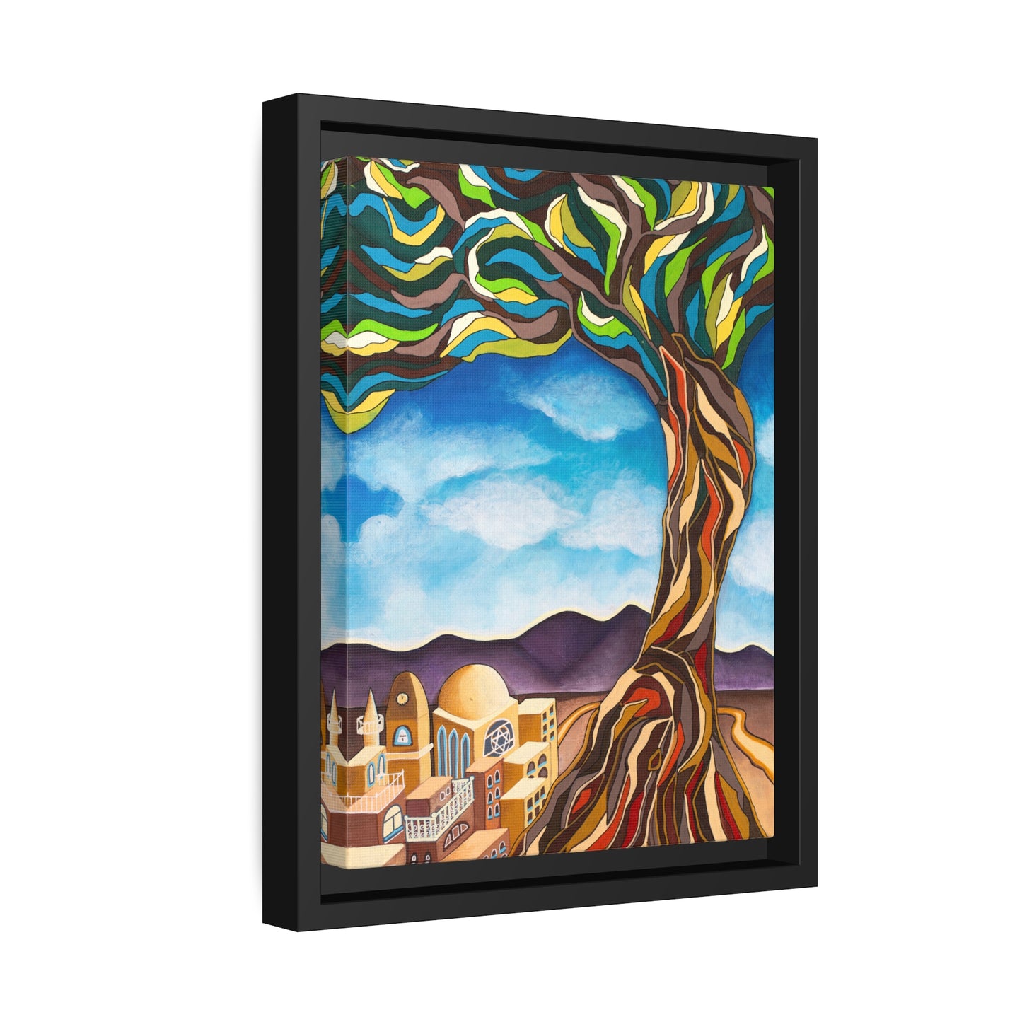 Tree of Life by Yael Flatauer - Framed Canvas Print