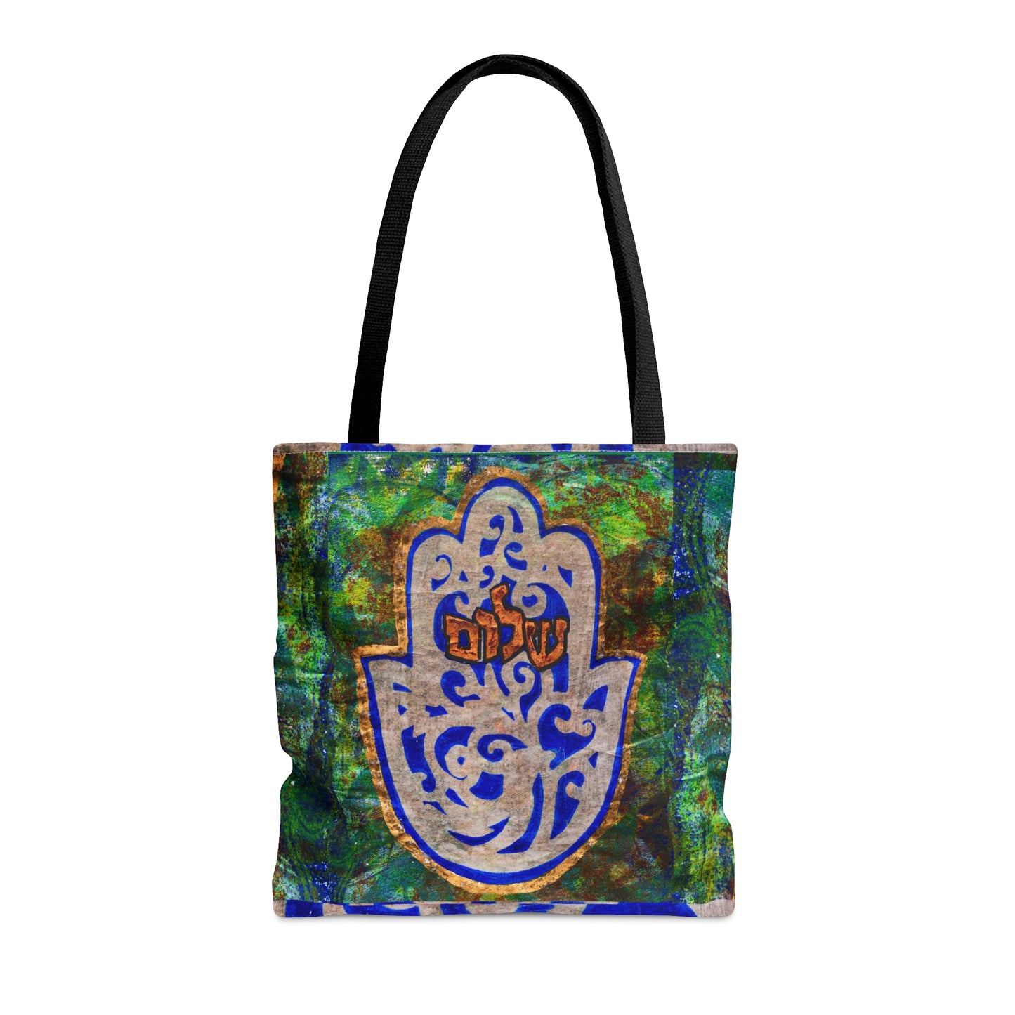 "Hamsa of Peace in Turquoise" by Esther Cohen Tote Bag