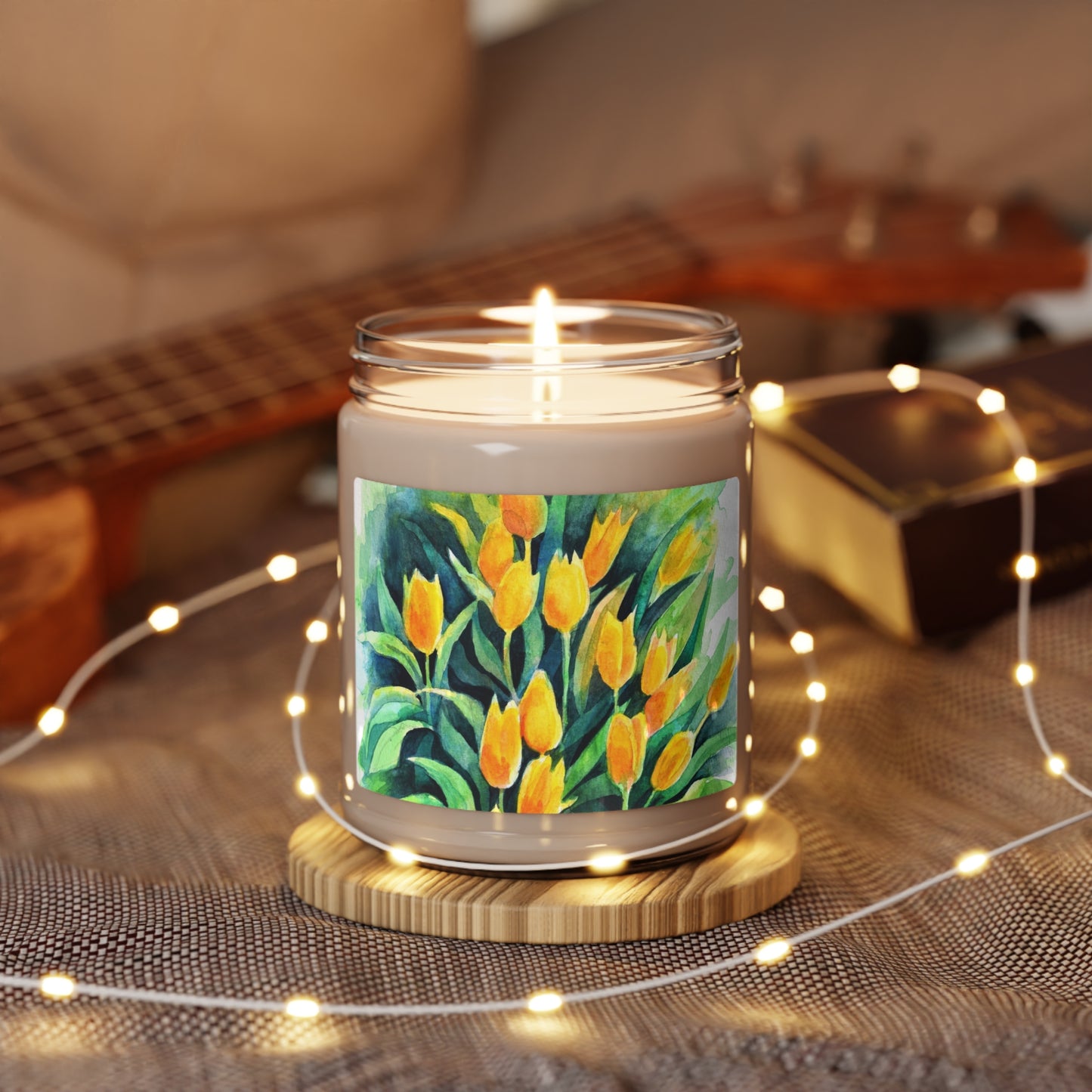 Yellow Tulips by Dena Ackerman Scented Soy Candle, 9oz