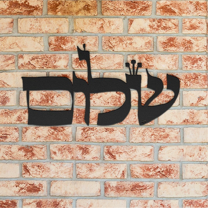Shalom I by Leah Luria Metal Wall Art