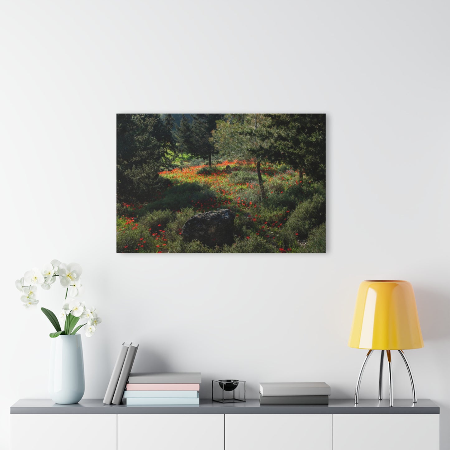 Ruchama Forest Anemones by Yehoshua Halevi Photograph - Acrylic Print (French Cleat Hanging)