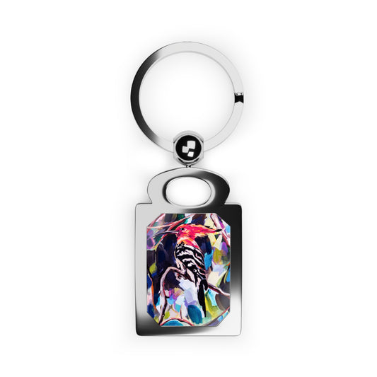Hoopie Birdie Painting (Israel's National Bird) by Leah Luria Rectangle Photo Keyring