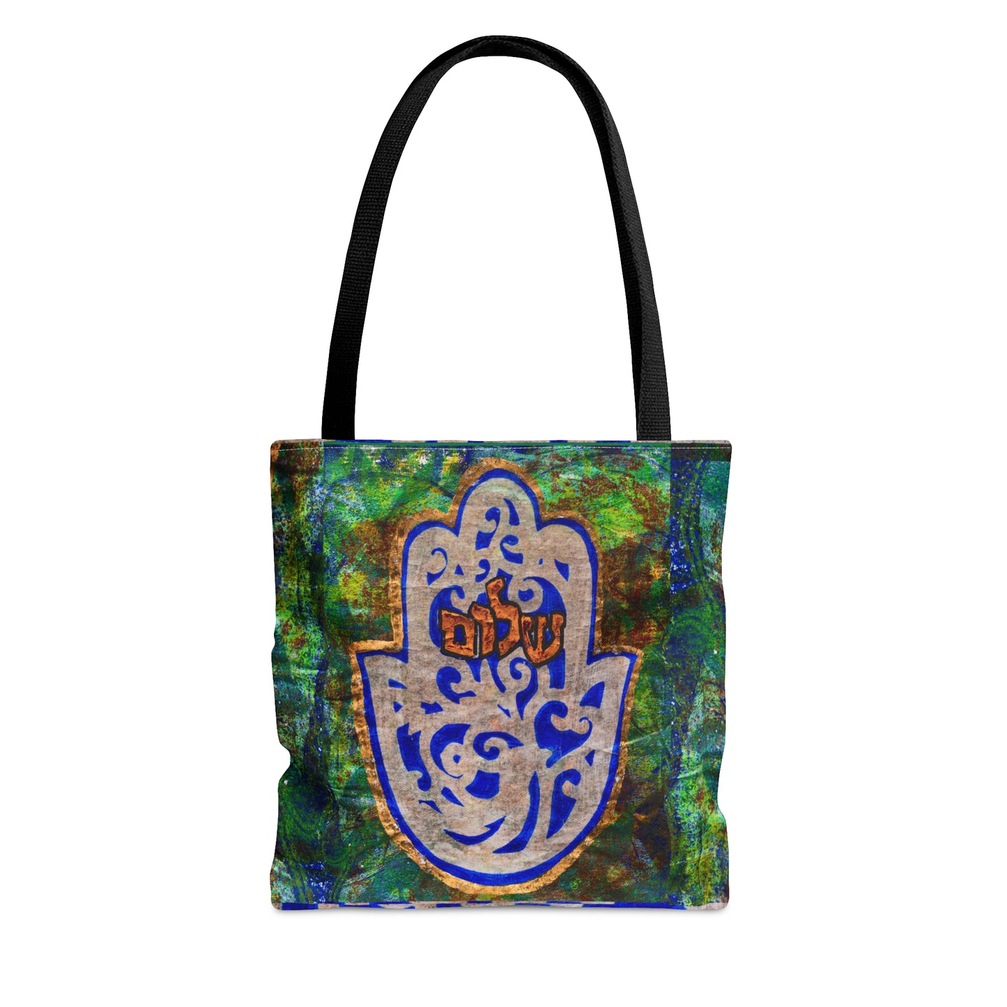 "Hamsa of Peace in Turquoise" by Esther Cohen Tote Bag