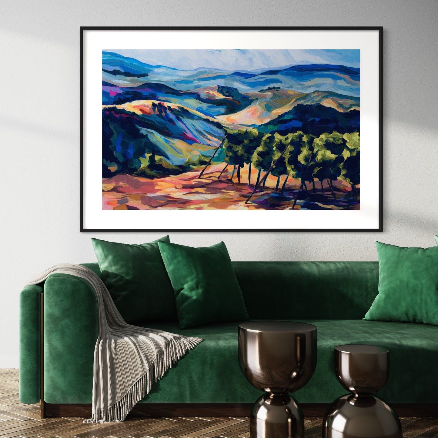 Gush Mountaintop Vineyard by Leah Luria Print on Fine Art Paper or Canvas Giclée