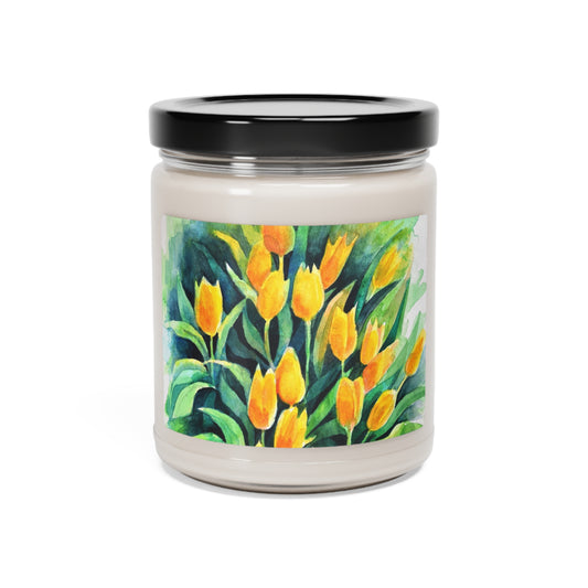 Yellow Tulips by Dena Ackerman Scented Soy Candle, 9oz
