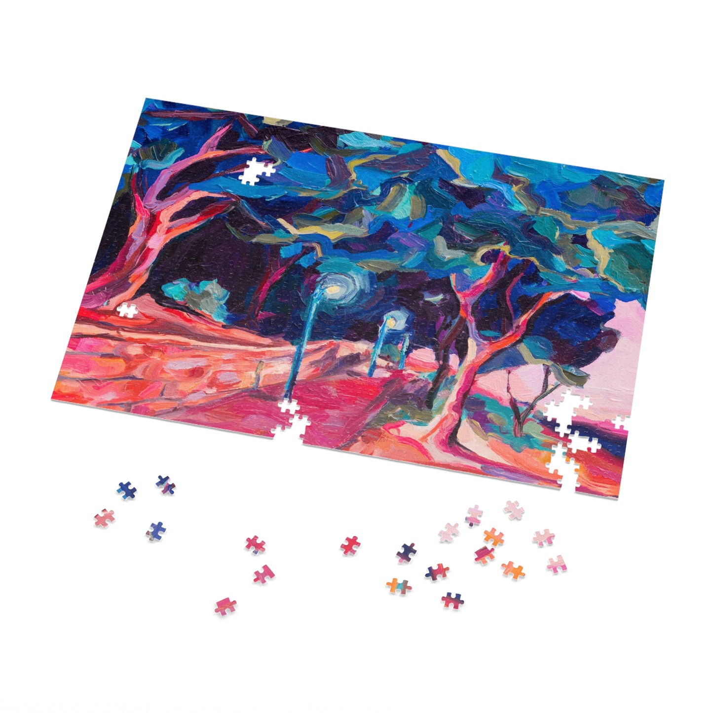 “Summer Evening Stroll in Israel” by Leah Luria Jigsaw Puzzle (30, 110, 252, 500,1000-Piece)
