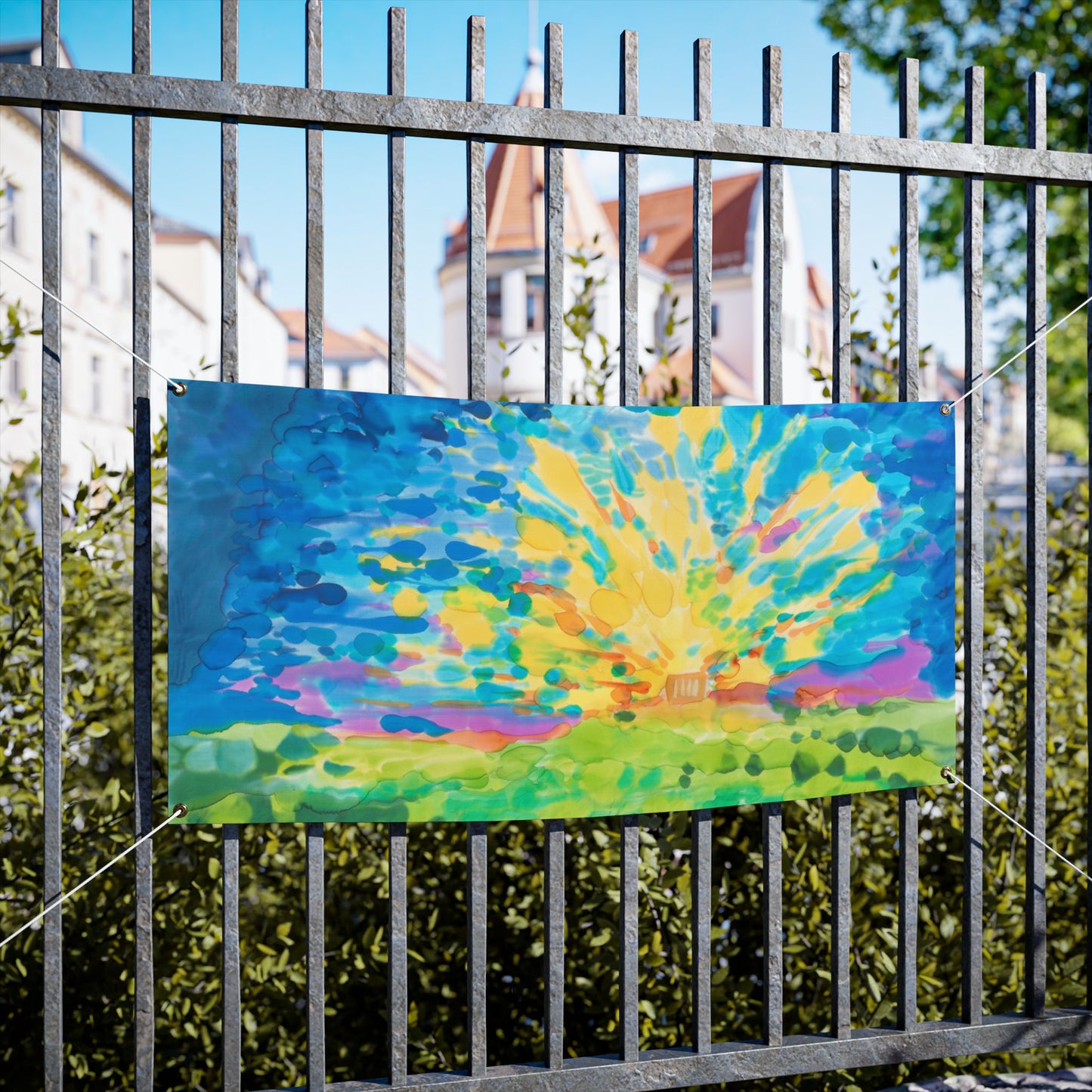Geula by Amy Rosen Sukkah Tapestry (waterproof)