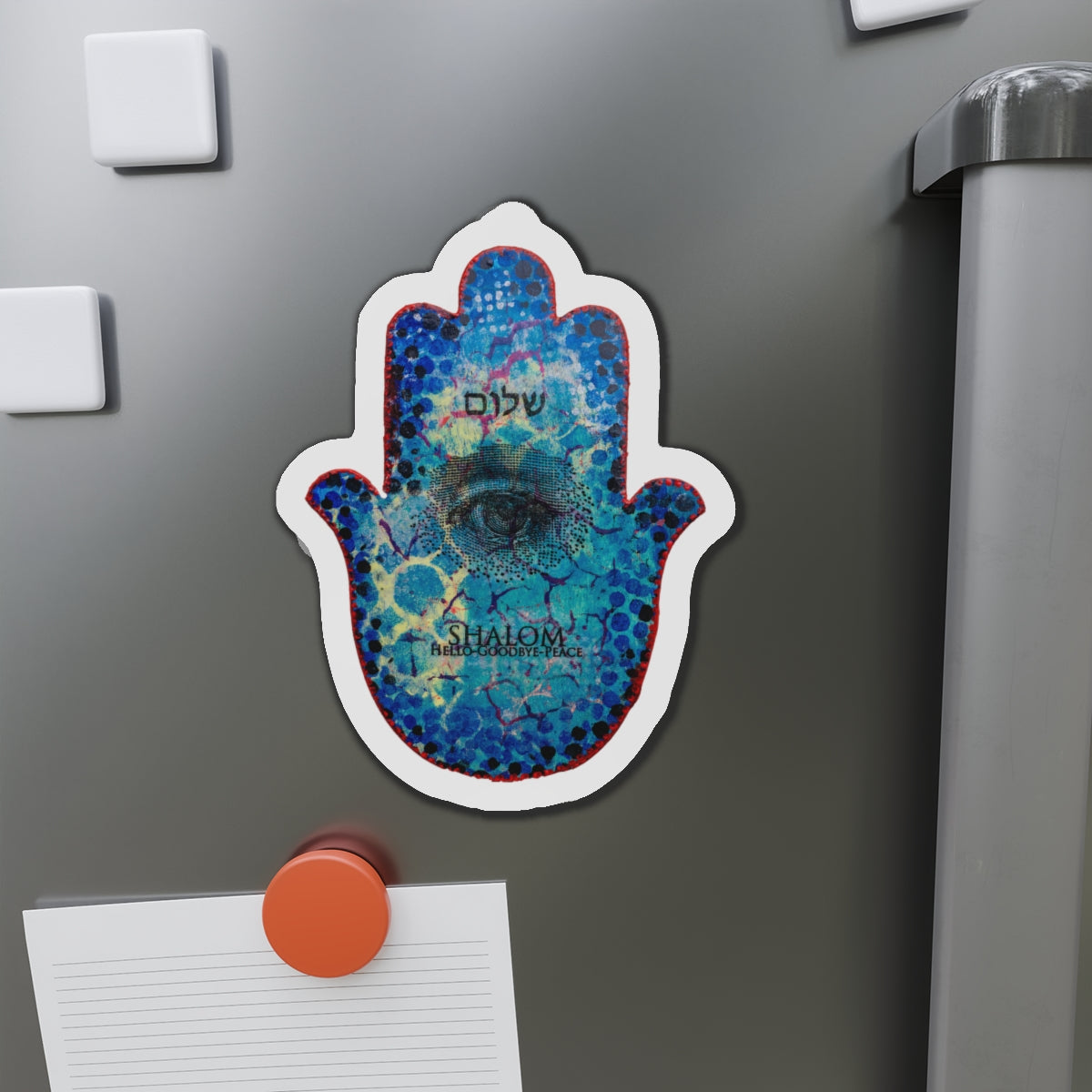 "Hamsa in Blues" by Esther Cohen Magnet
