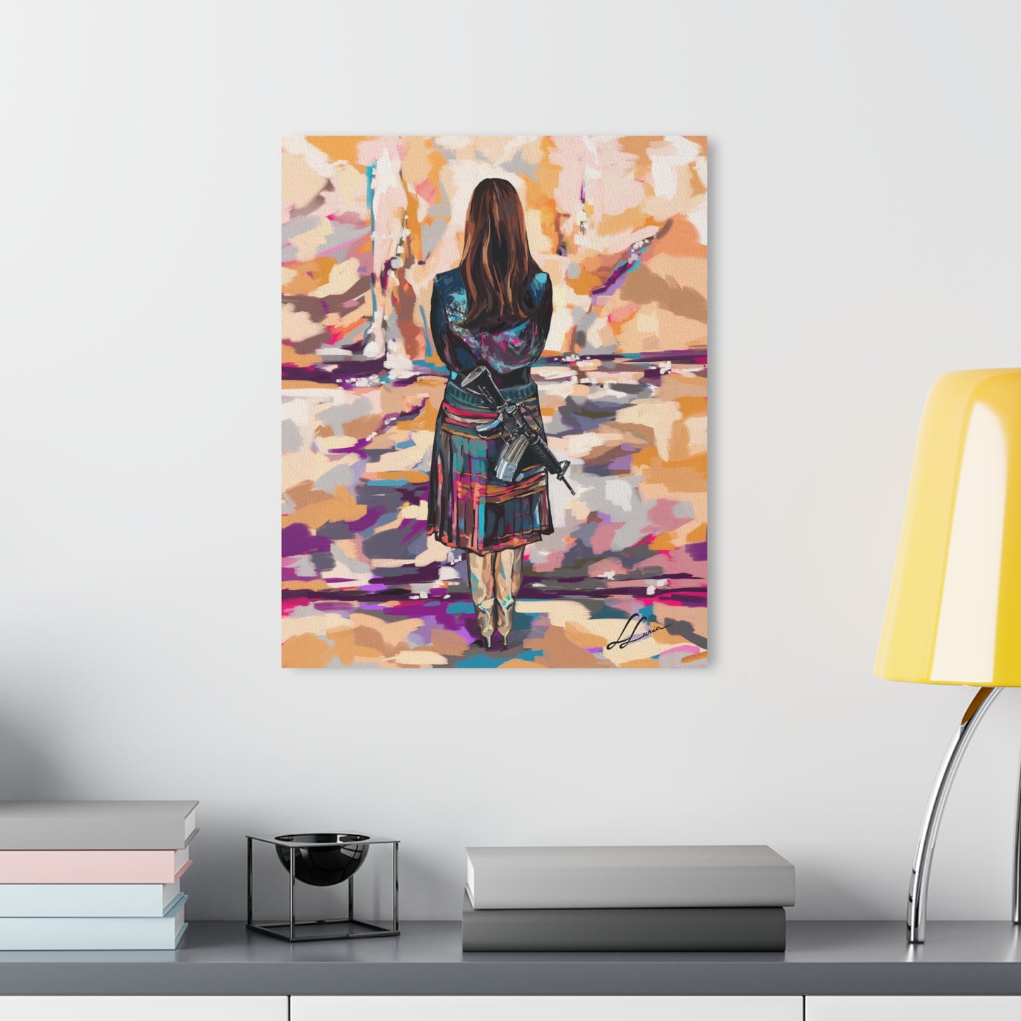 Aishet Chayelet by Leah Luria Glossy Modern Acrylic Print