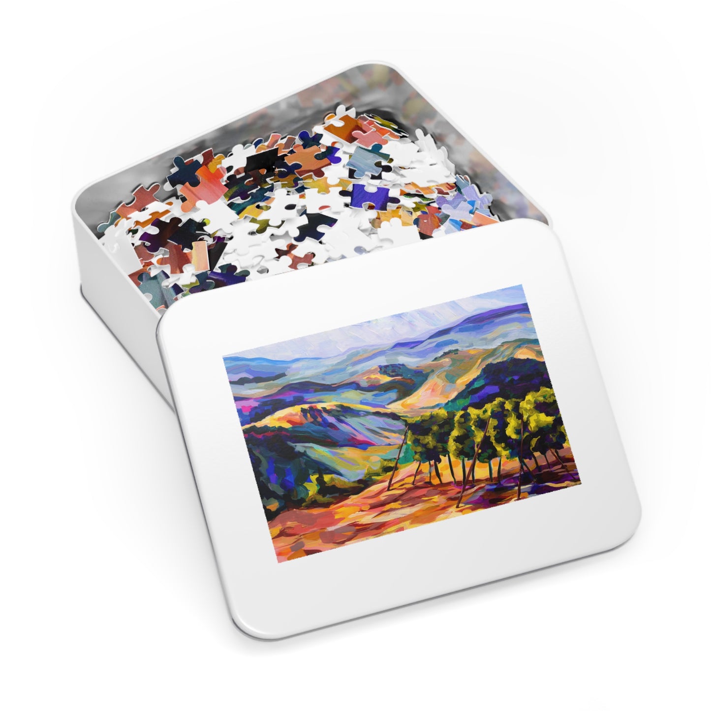 “Mountaintop Vineyard outside Jerusalem” by Leah Luria Jigsaw Puzzle (1000-Pieces)