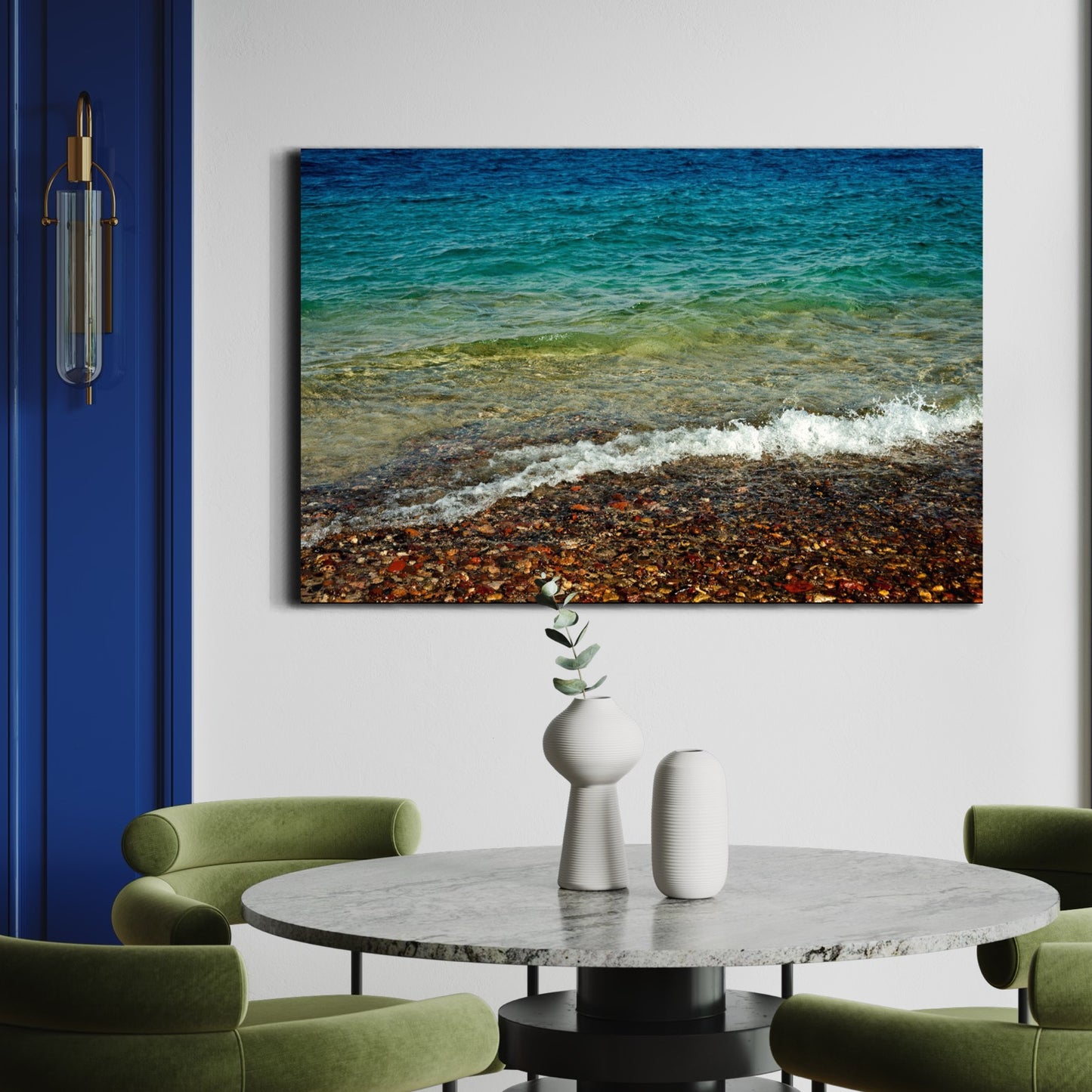 Red Sea Rainbow by Yehoshua Halevi Photograph - Acrylic Print (French Cleat Hanging)