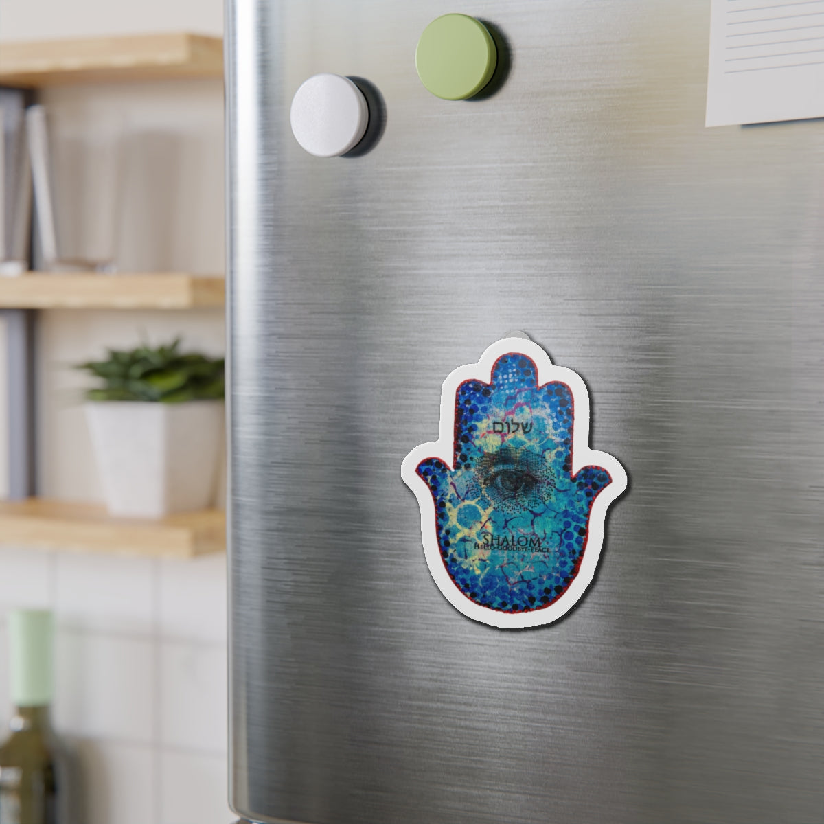 "Hamsa in Blues" by Esther Cohen Magnet