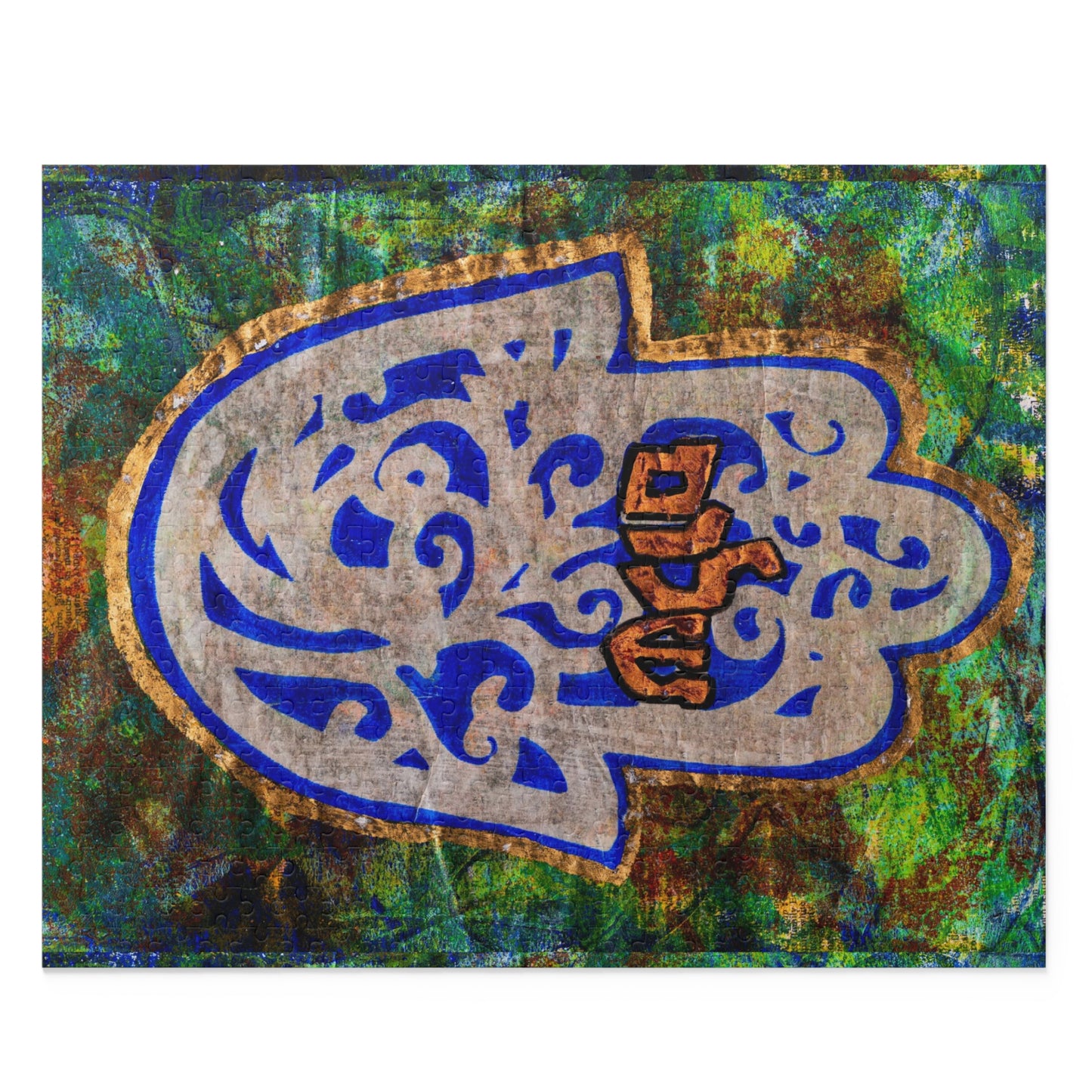 "Hamsa of Peace" by Esther Cohen Puzzle (120, 252, 500-Piece)